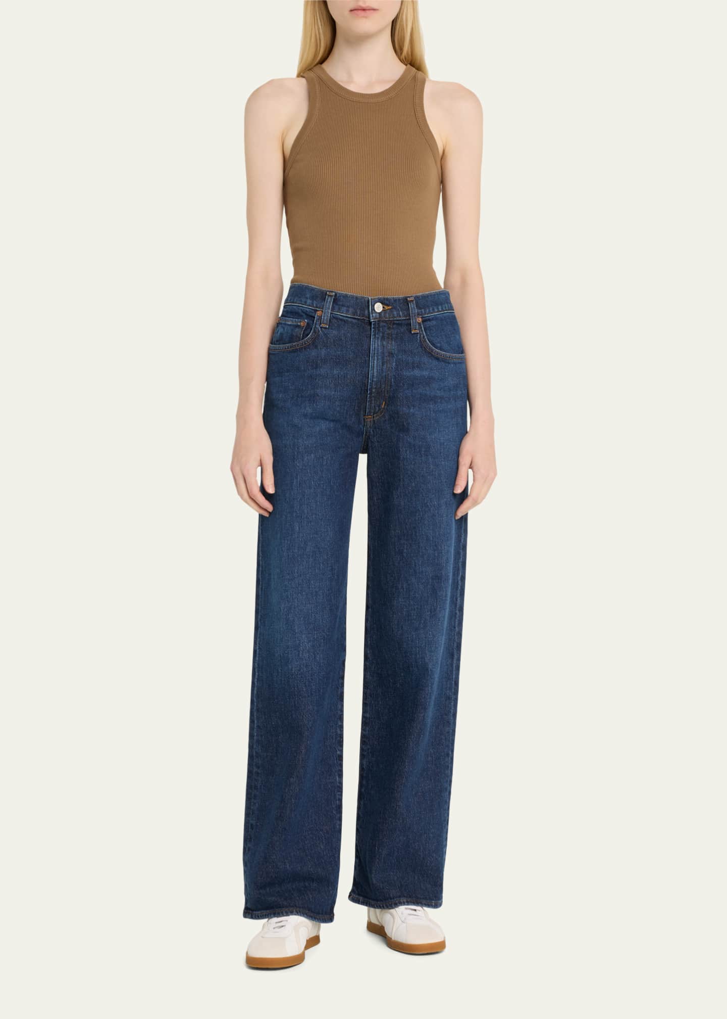AGOLDE Harper Mid-Rise Wide-Leg Jeans Image 2 of 5