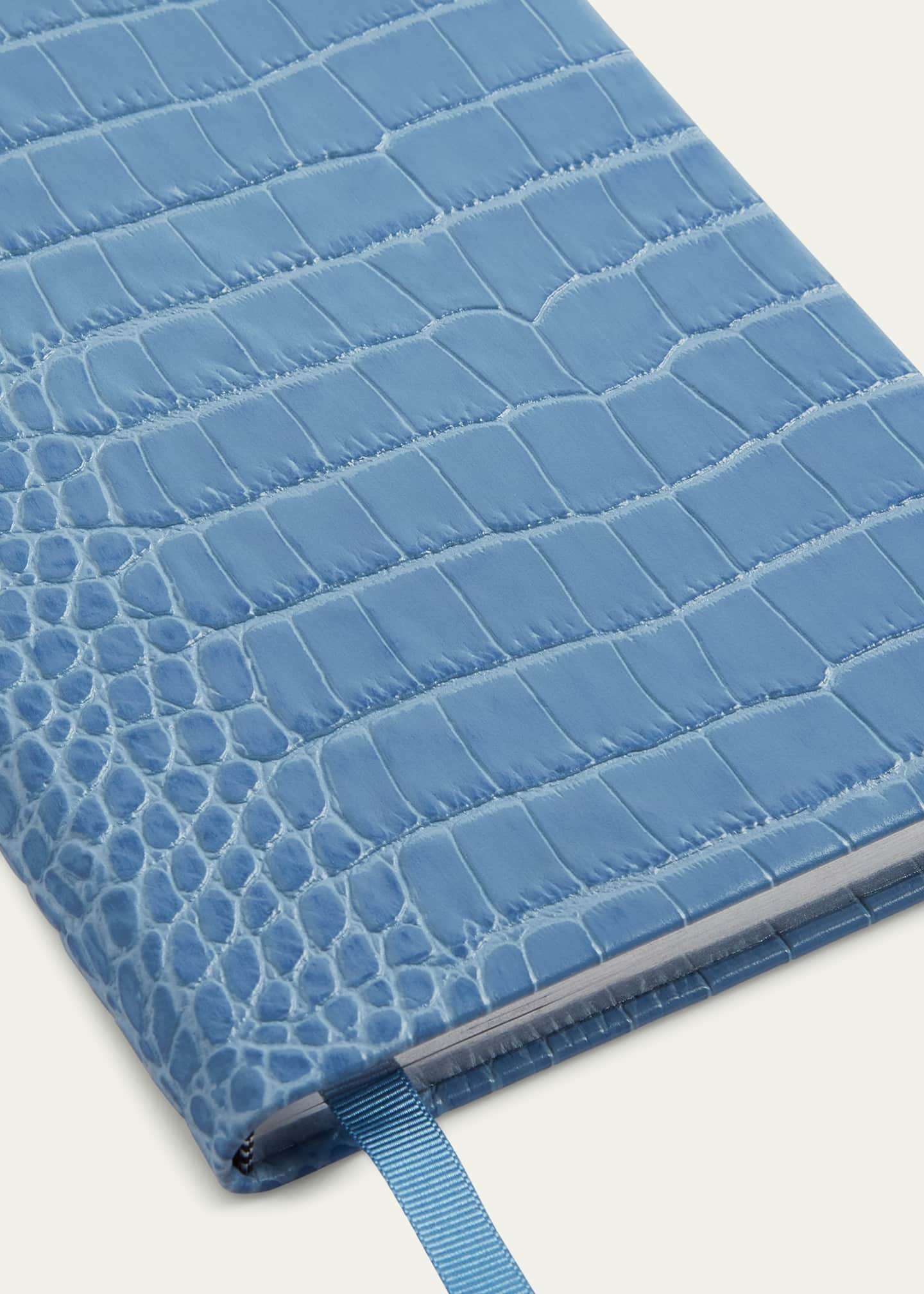 Smythson Soho Croc-Embossed Leather Notebook Image 2 of 3