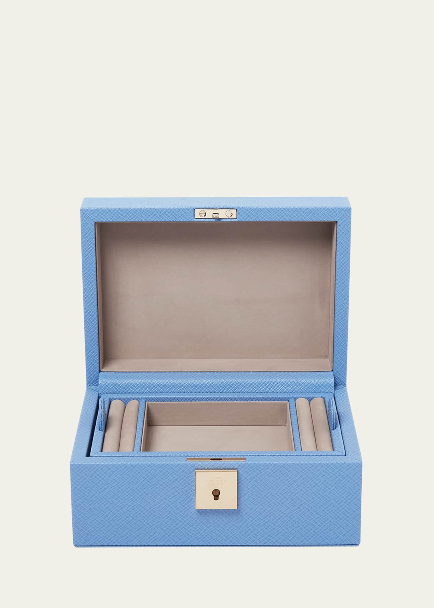 Smythson Panama Classic Jewelry Box With Tray Small Bergdorf Goodman
