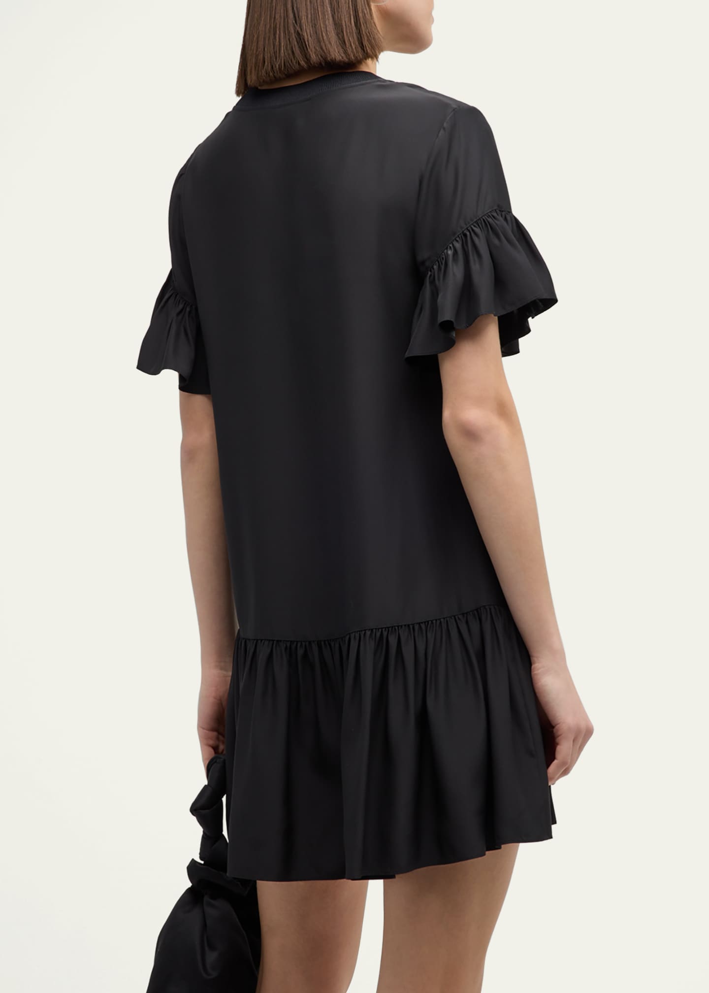 Cinq a Sept Leilah Silk Dropped-Waist Flounce Mini Dress Image 3 of 5