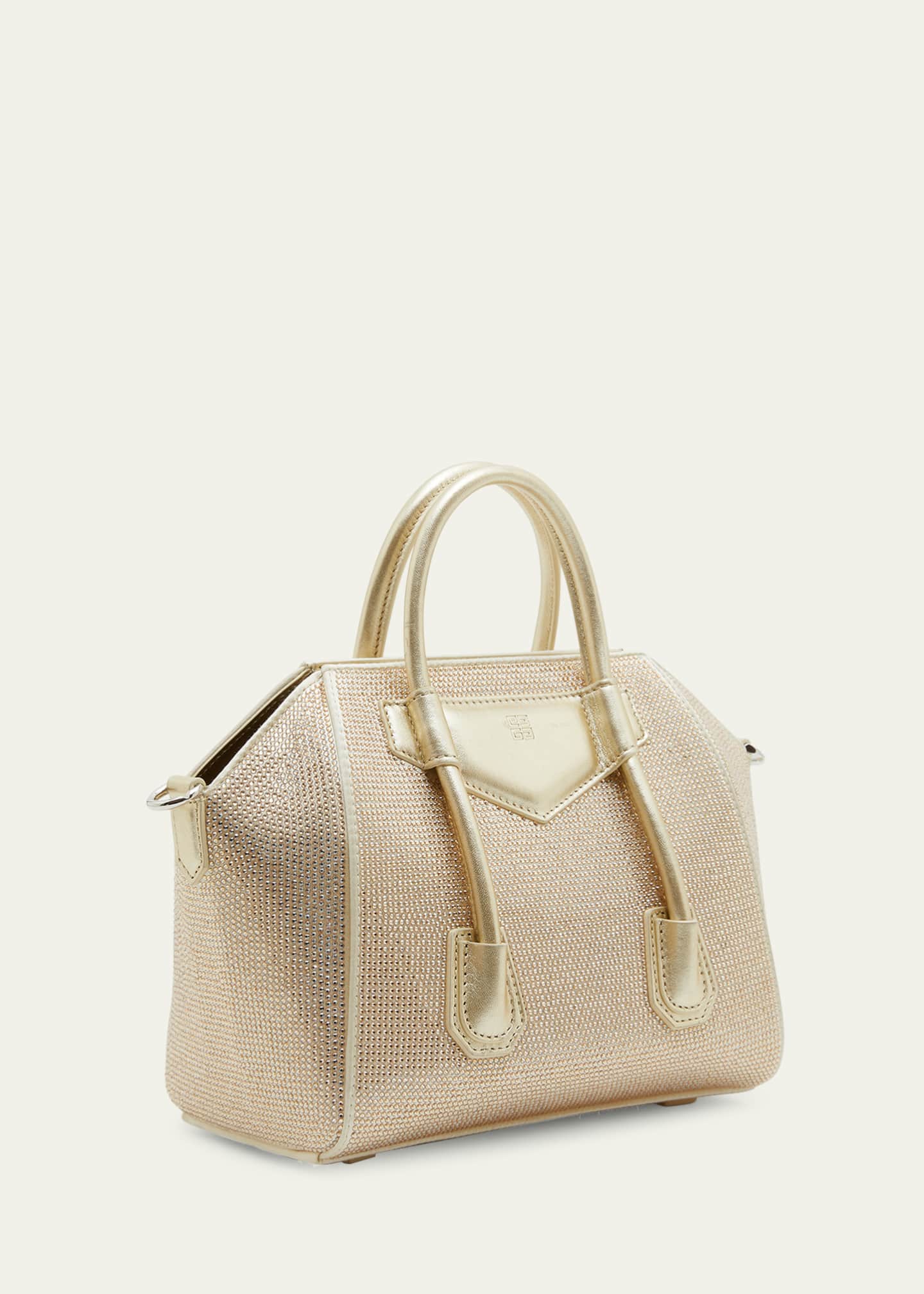 Antigona Lock Mini Embellished Tote Bag in Gold - Givenchy