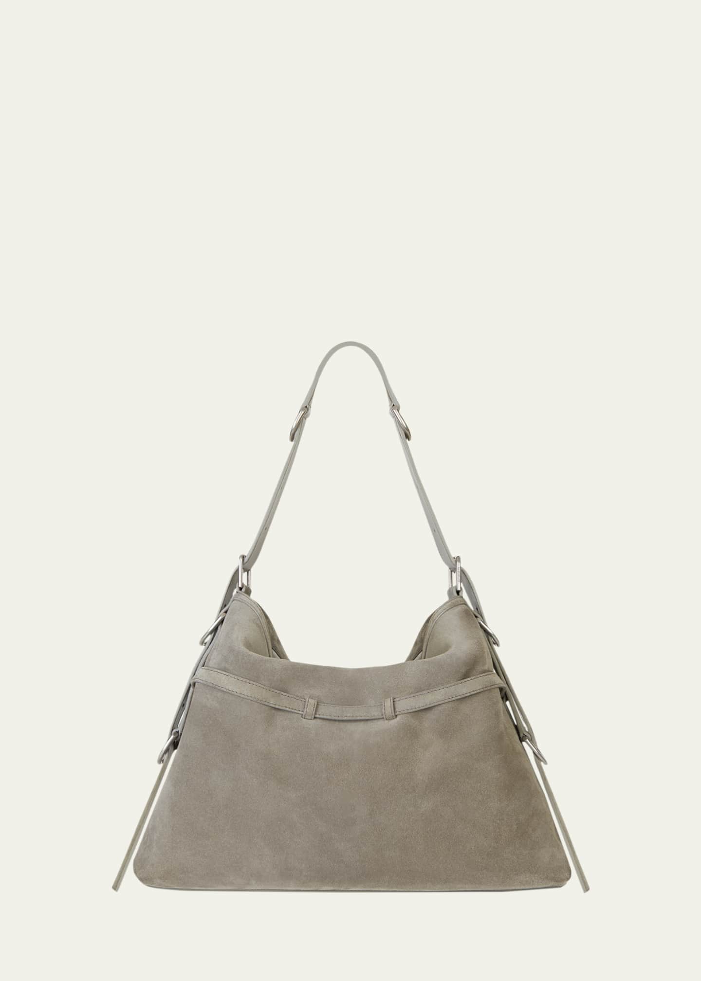 Givenchy Voyou medium grey suede bag