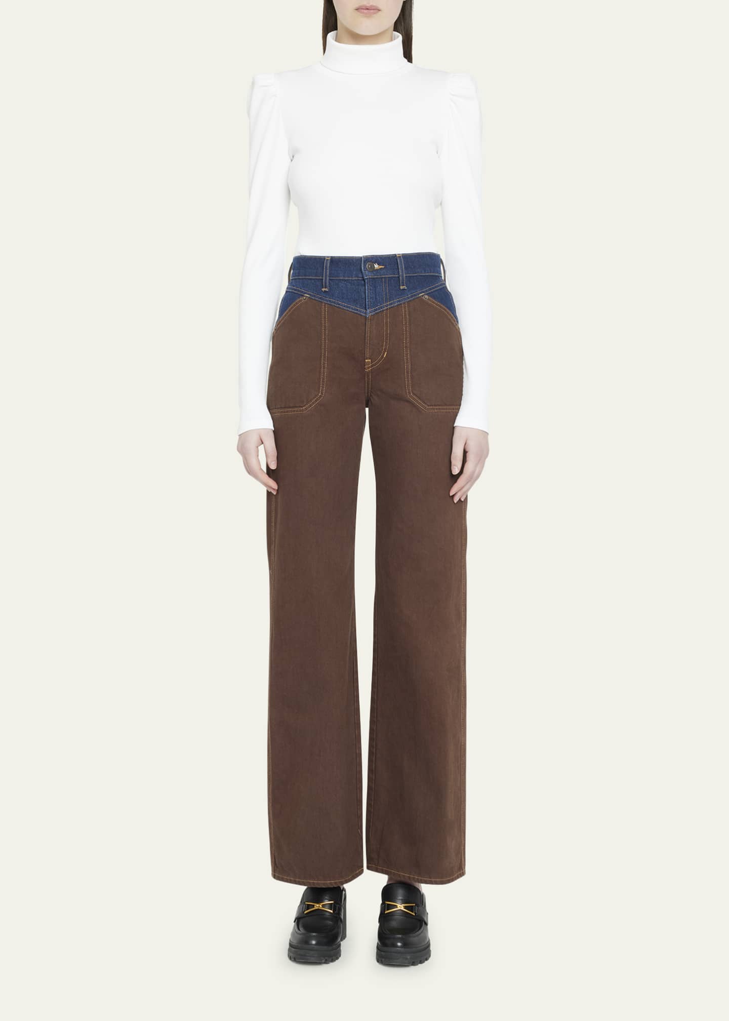 Veronica Beard Cedar Long-Sleeve Turtleneck Image 2 of 5