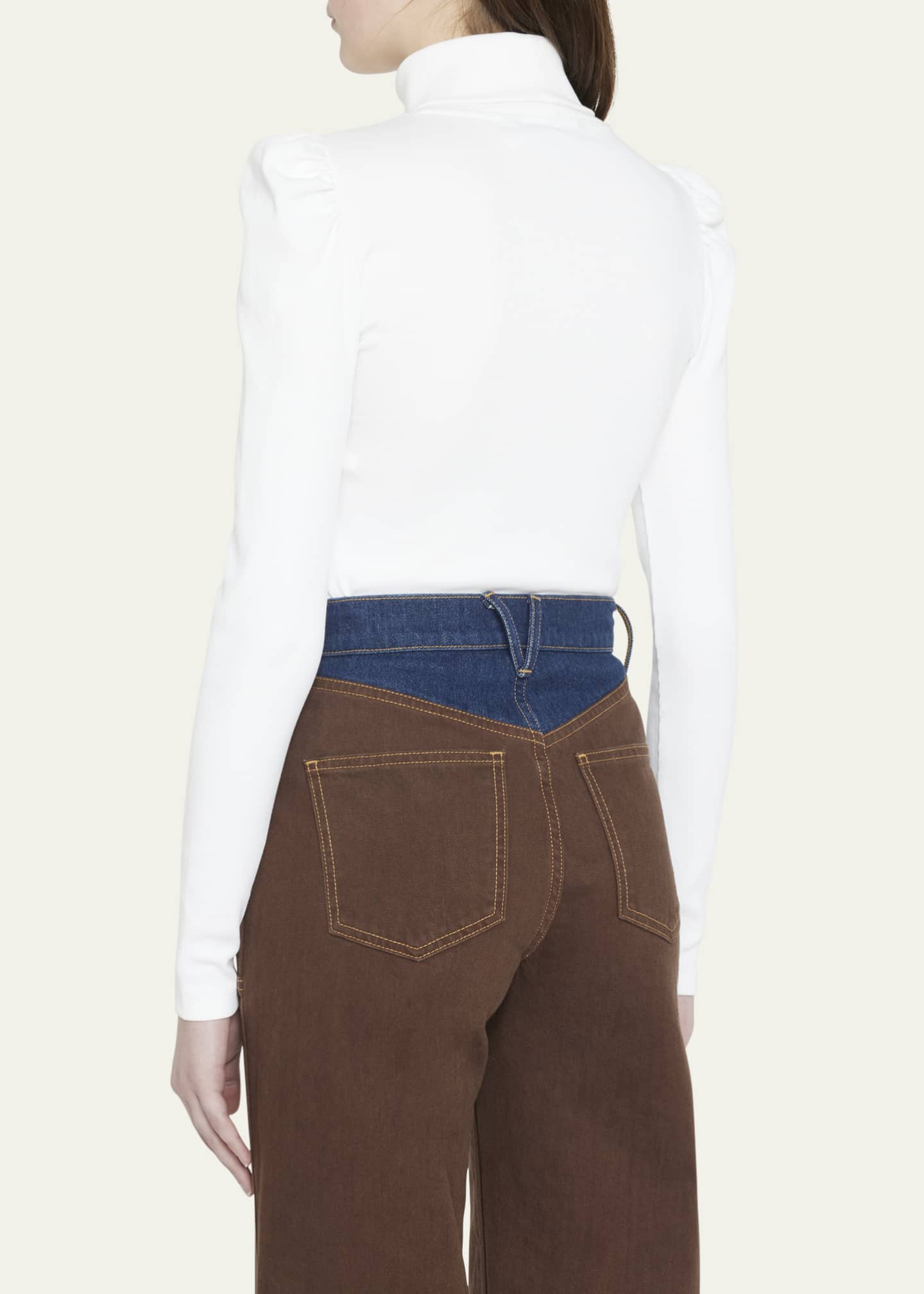 Veronica Beard Cedar Long-Sleeve Turtleneck Image 3 of 5