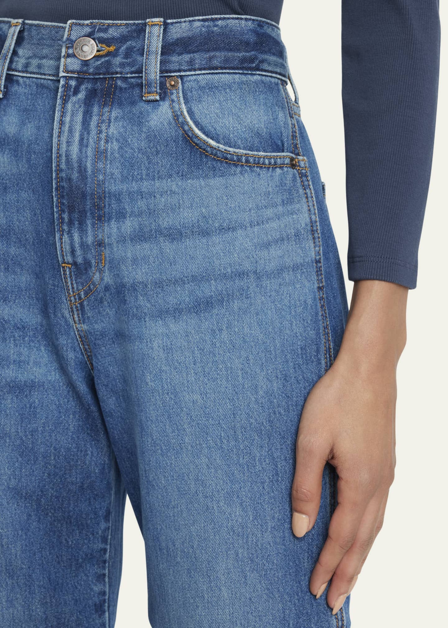 Veronica Beard Taylor Cropped High Rise Wide-Leg Jeans - Bergdorf Goodman