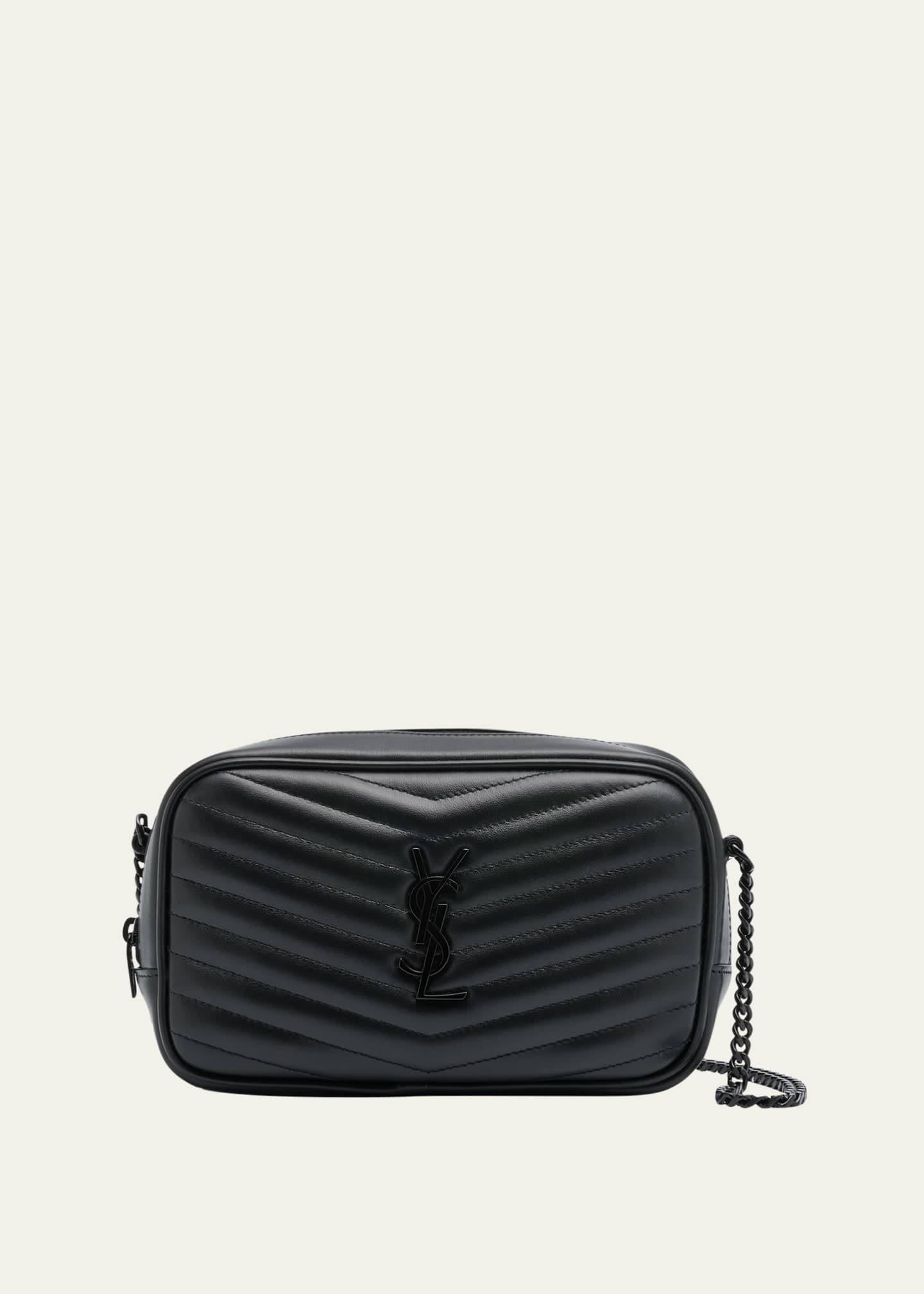 Saint Laurent Lou Mini YSL Camera Bag in Smooth Quilted Leather Image 1 of 5