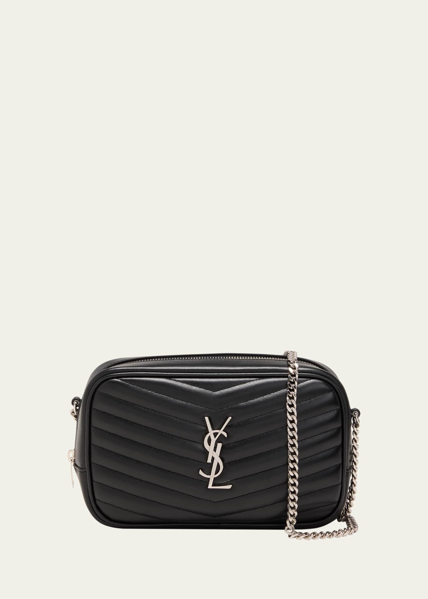Saint Laurent Lou Mini YSL Camera Bag in Smooth Quilted Leather Bergdorf Goodman