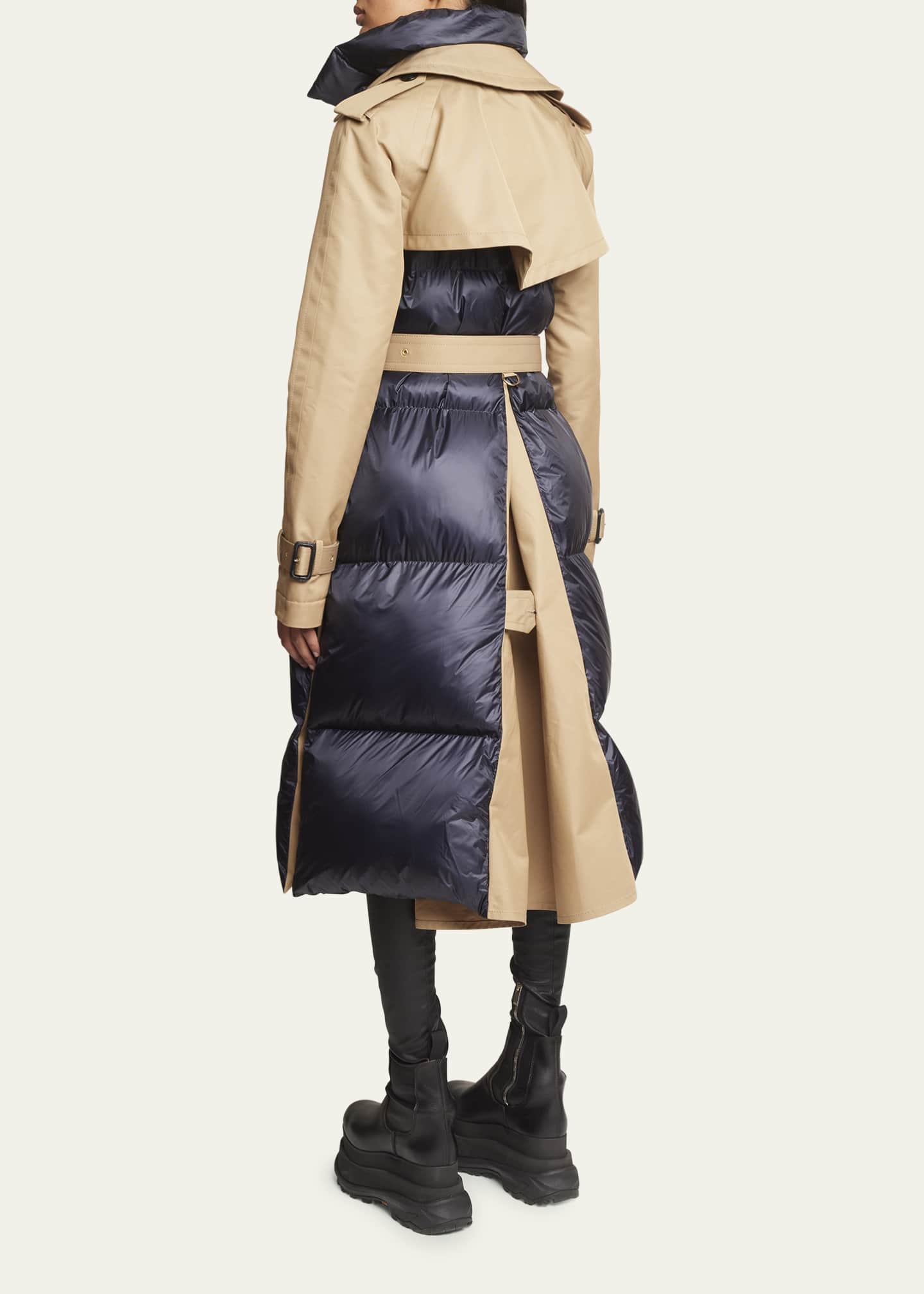 SACAI Hybrid Trench Puffer Belted Coat Bergdorf Goodman