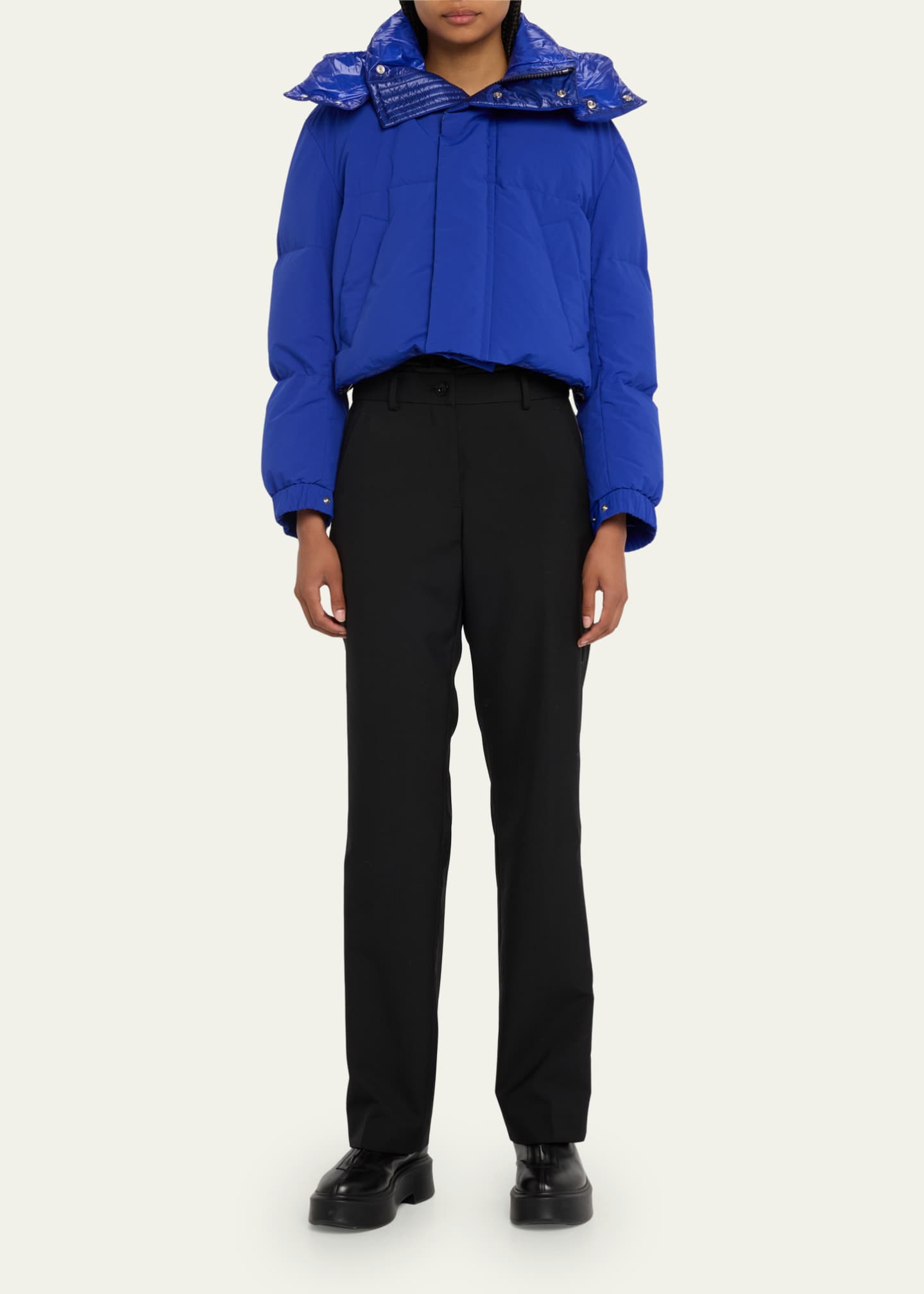 Cropped padded puffer jacket outlet