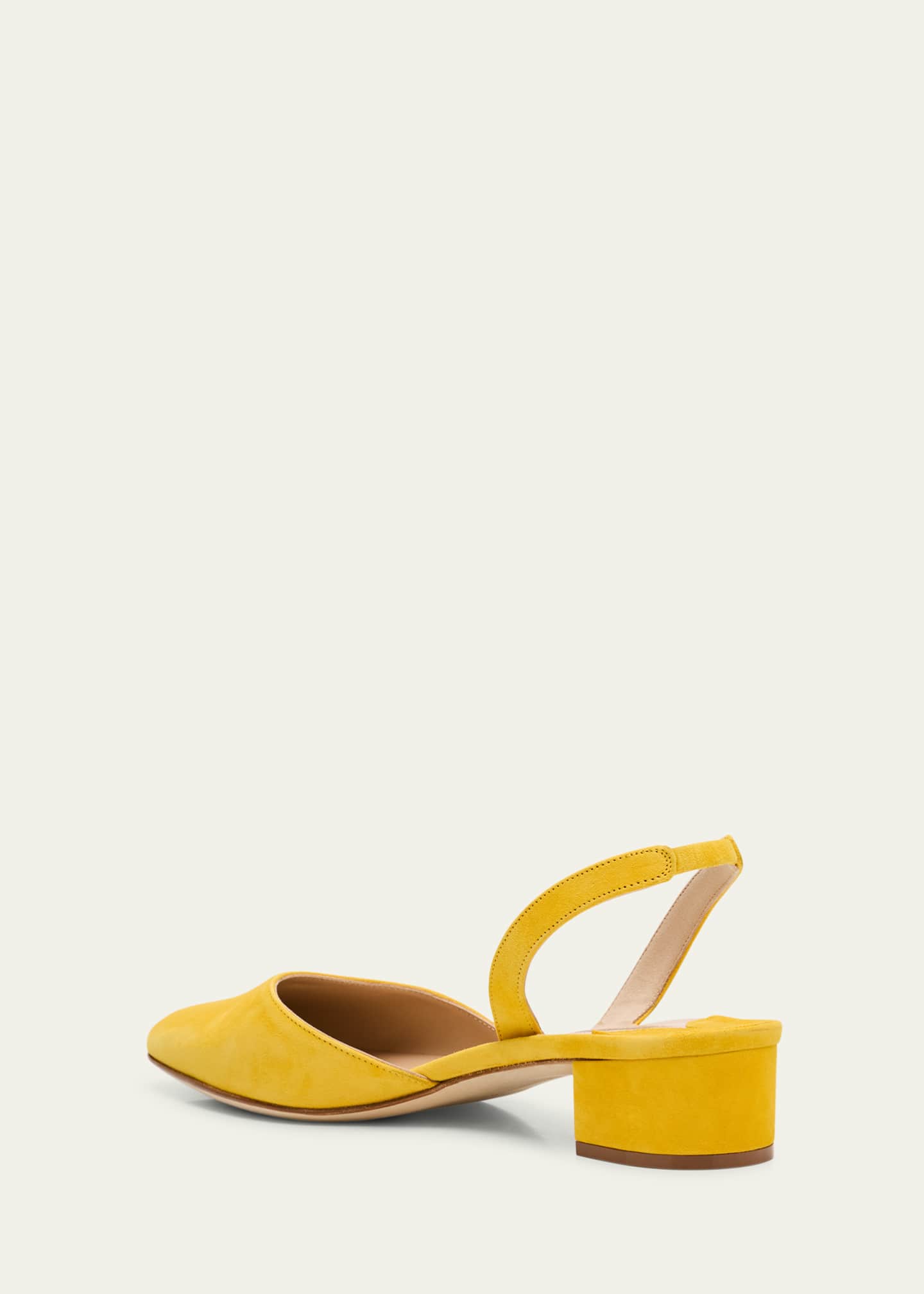 Manolo Blahnik Aspro Suede Slingback Ballerina Pumps Image 4 of 6