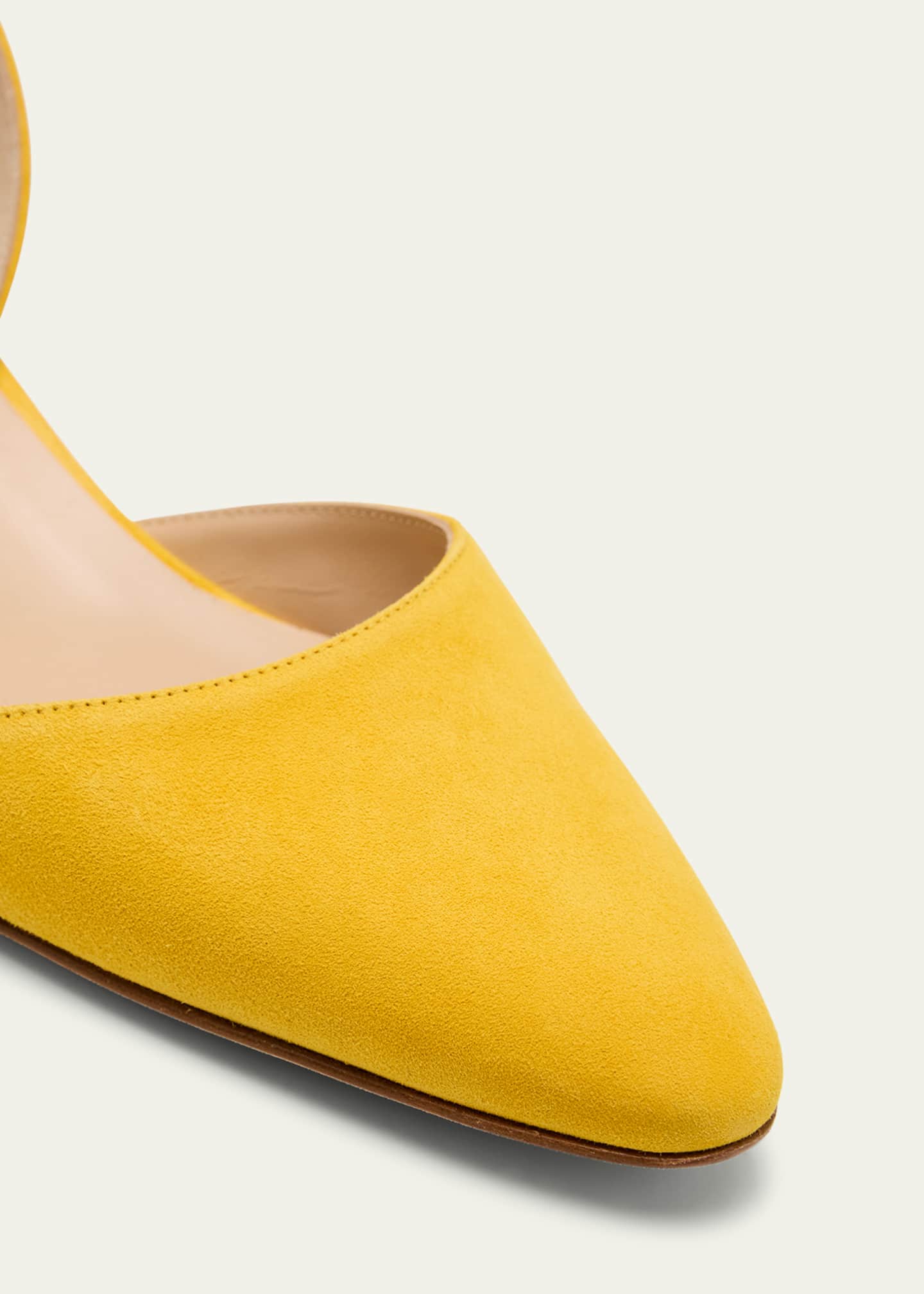 Manolo Blahnik Aspro Suede Slingback Ballerina Pumps Image 5 of 6