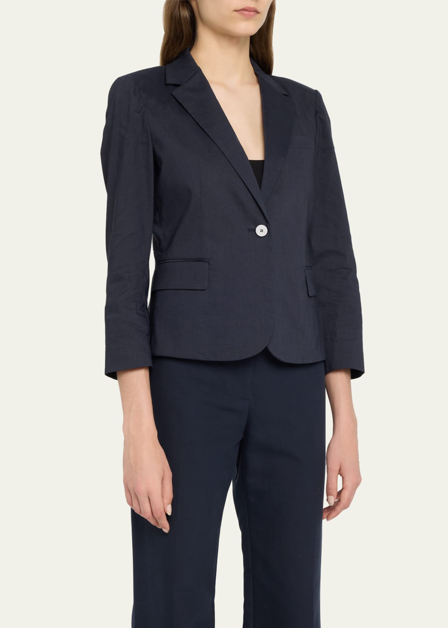 Theory Good Linen Shrunken Blazer - Bergdorf Goodman