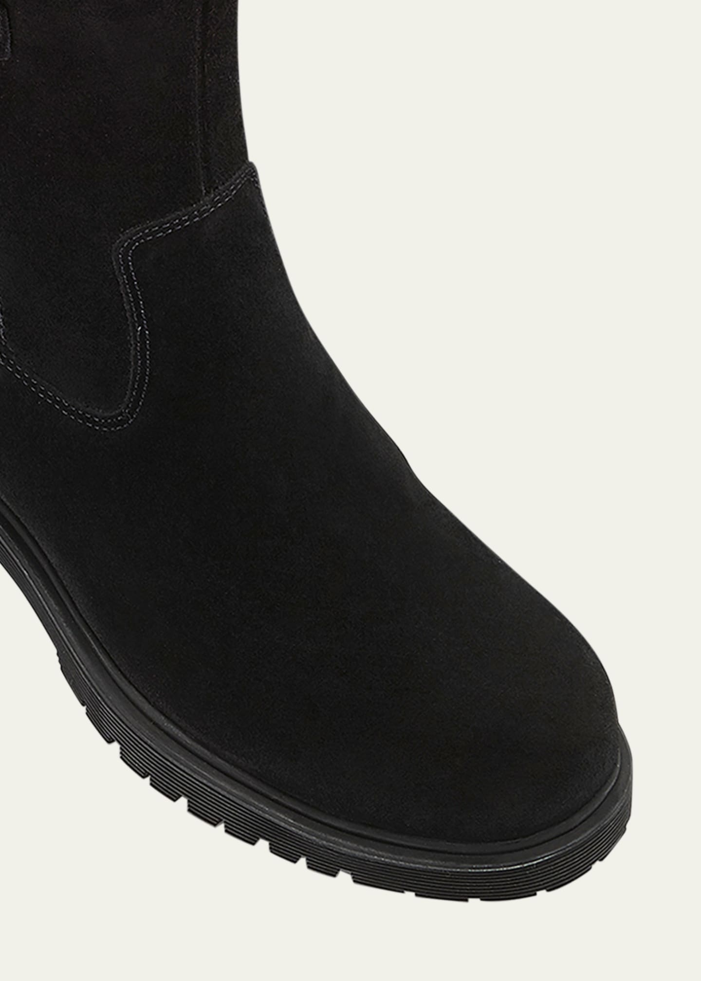 La Canadienne Hunter Suede Shearling Winter Boots