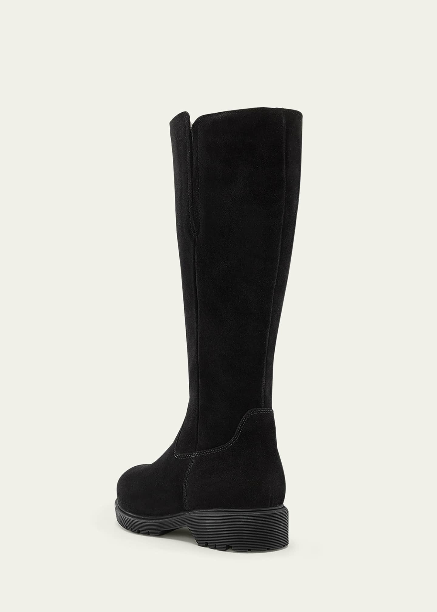 La Canadienne Helene Suede Shearling Knee Boots Bergdorf Goodman