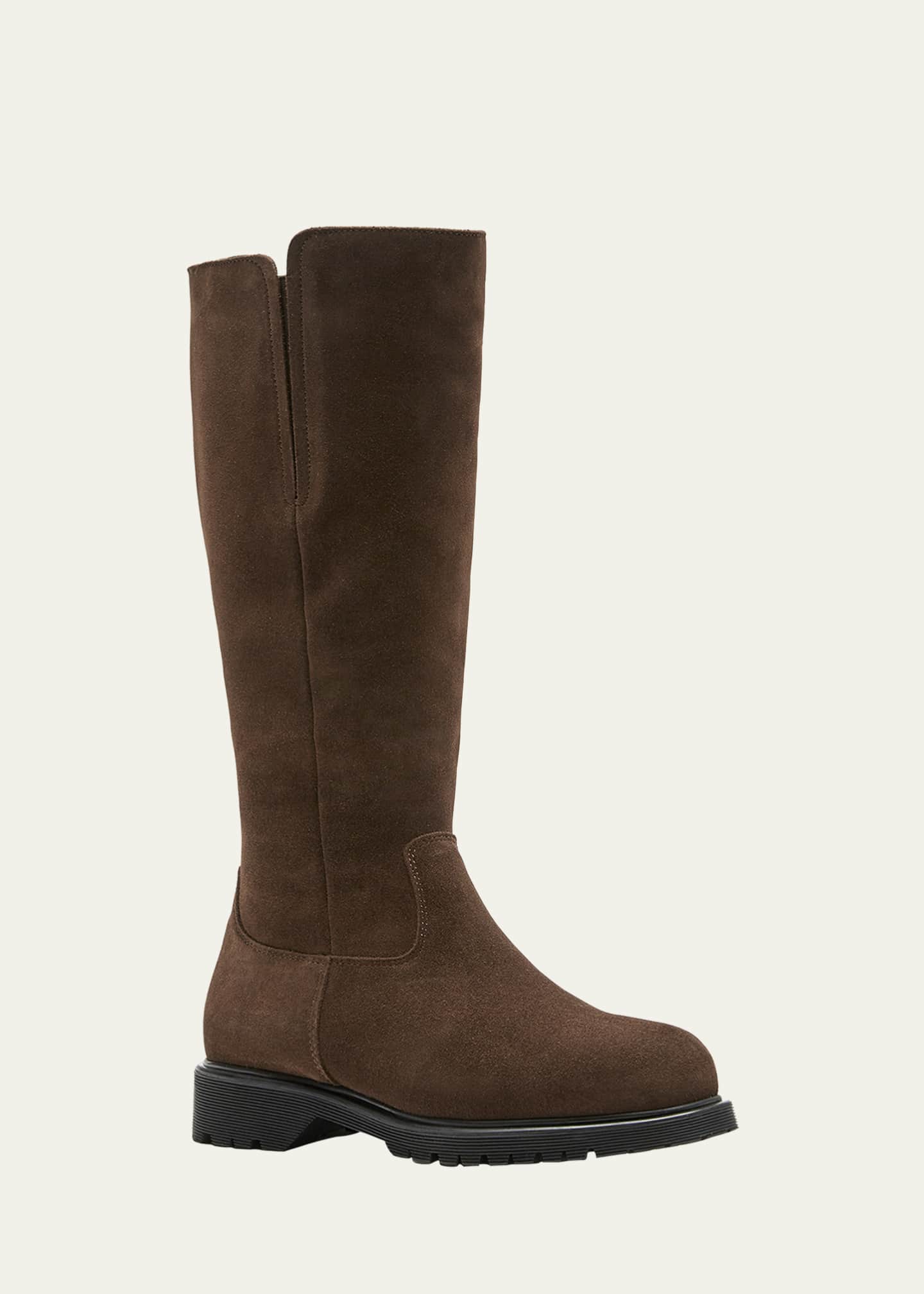 La Canadienne Helene Suede Shearling Knee Boots
