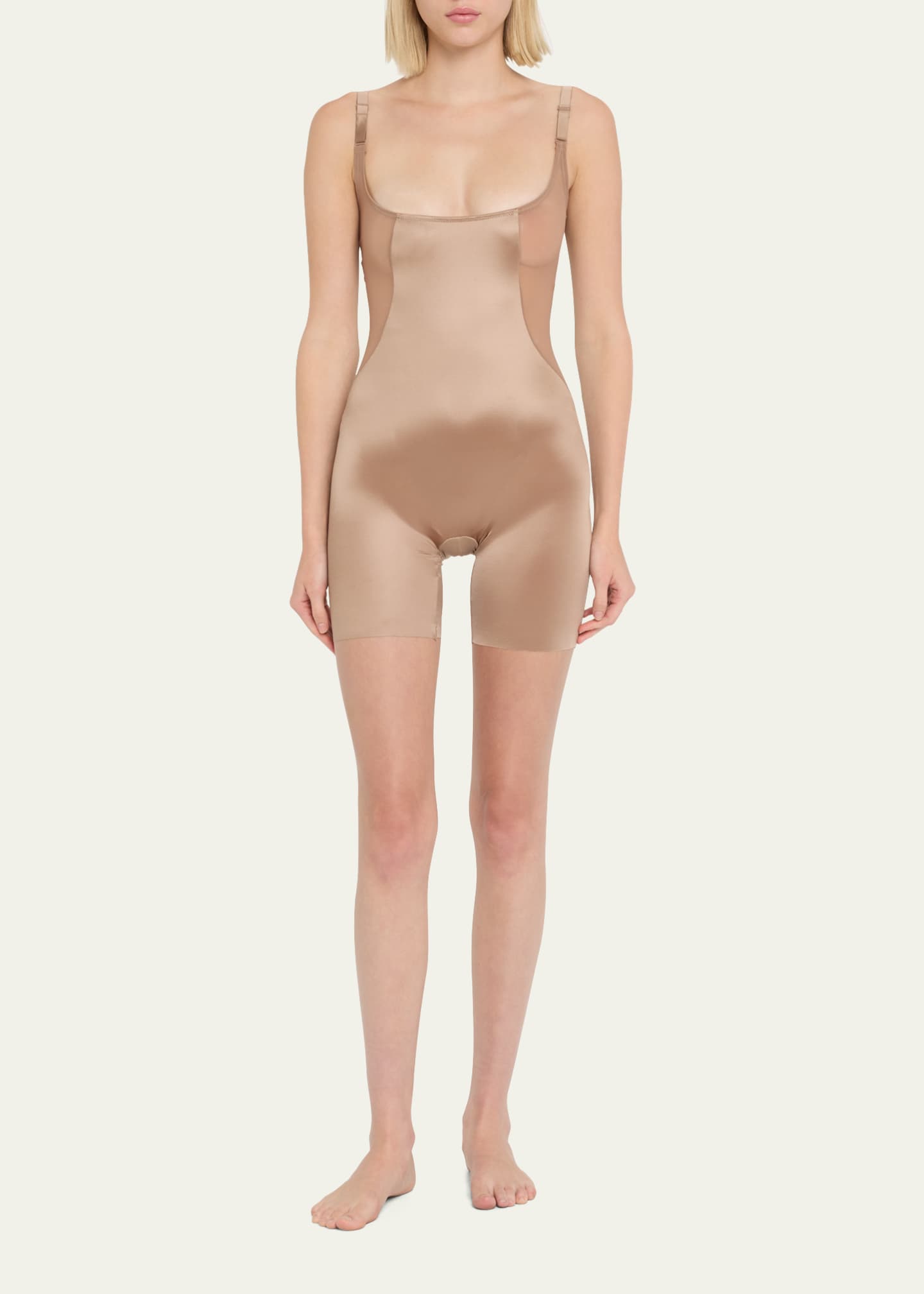 Spanx Open-Bust Mid-Thigh Shaping Bodysuit Image 2 of 4