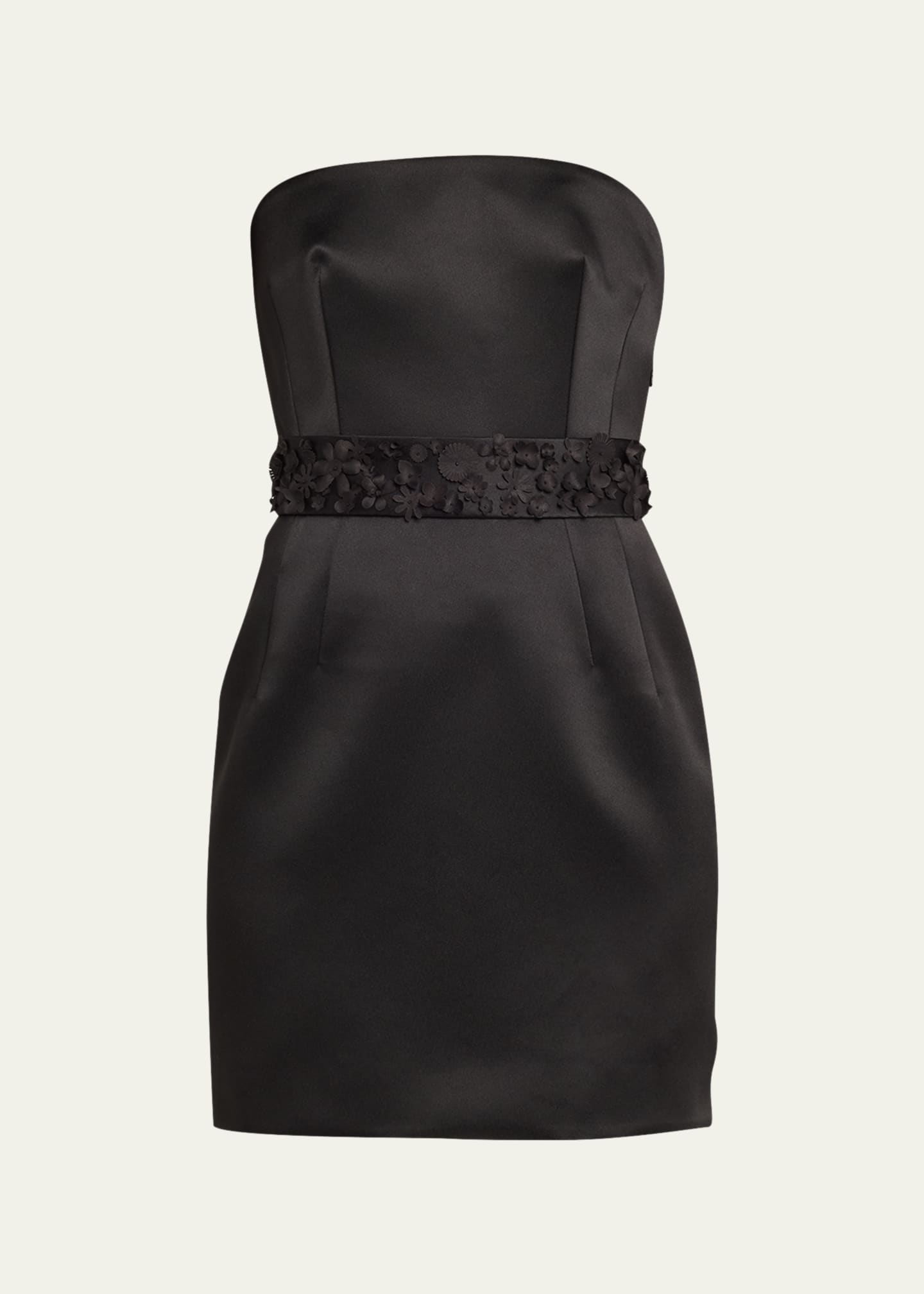 Theory Black Strapless Minidress