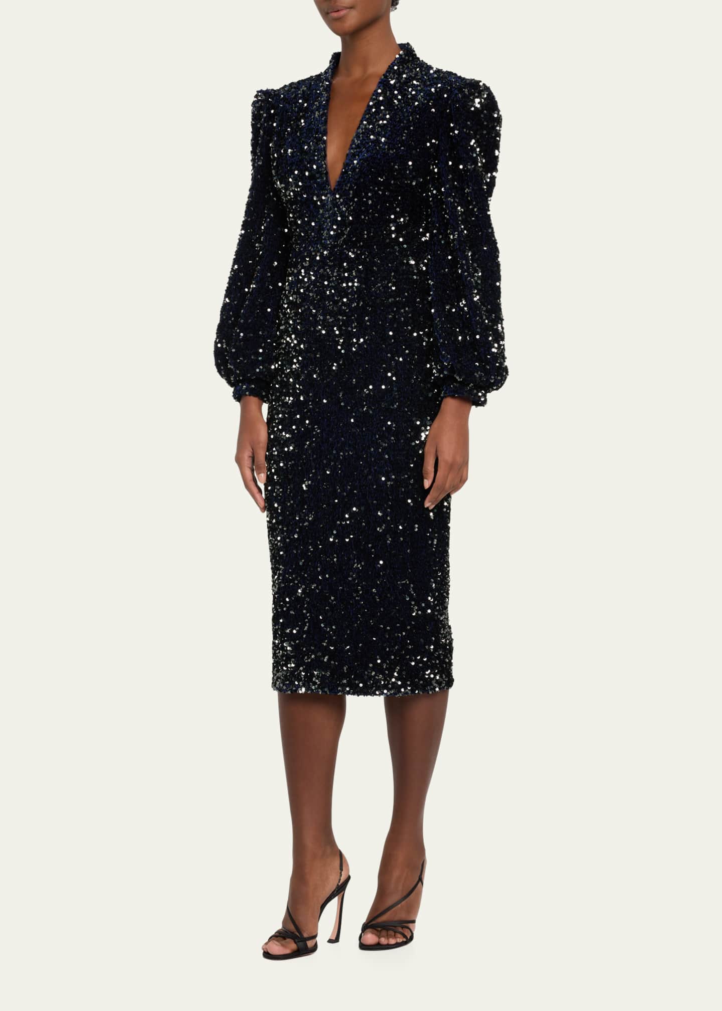 badgley mischka lilac tie neck sheath