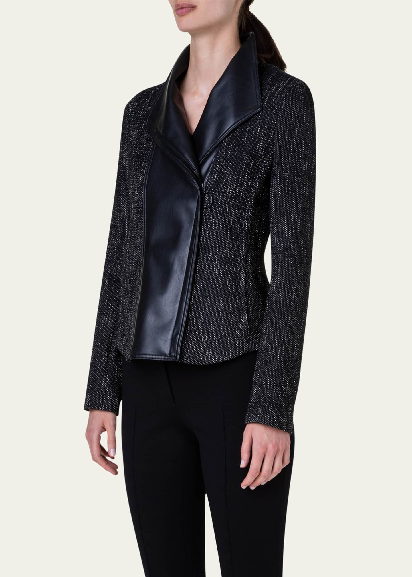 Akris punto outlet leather jacket
