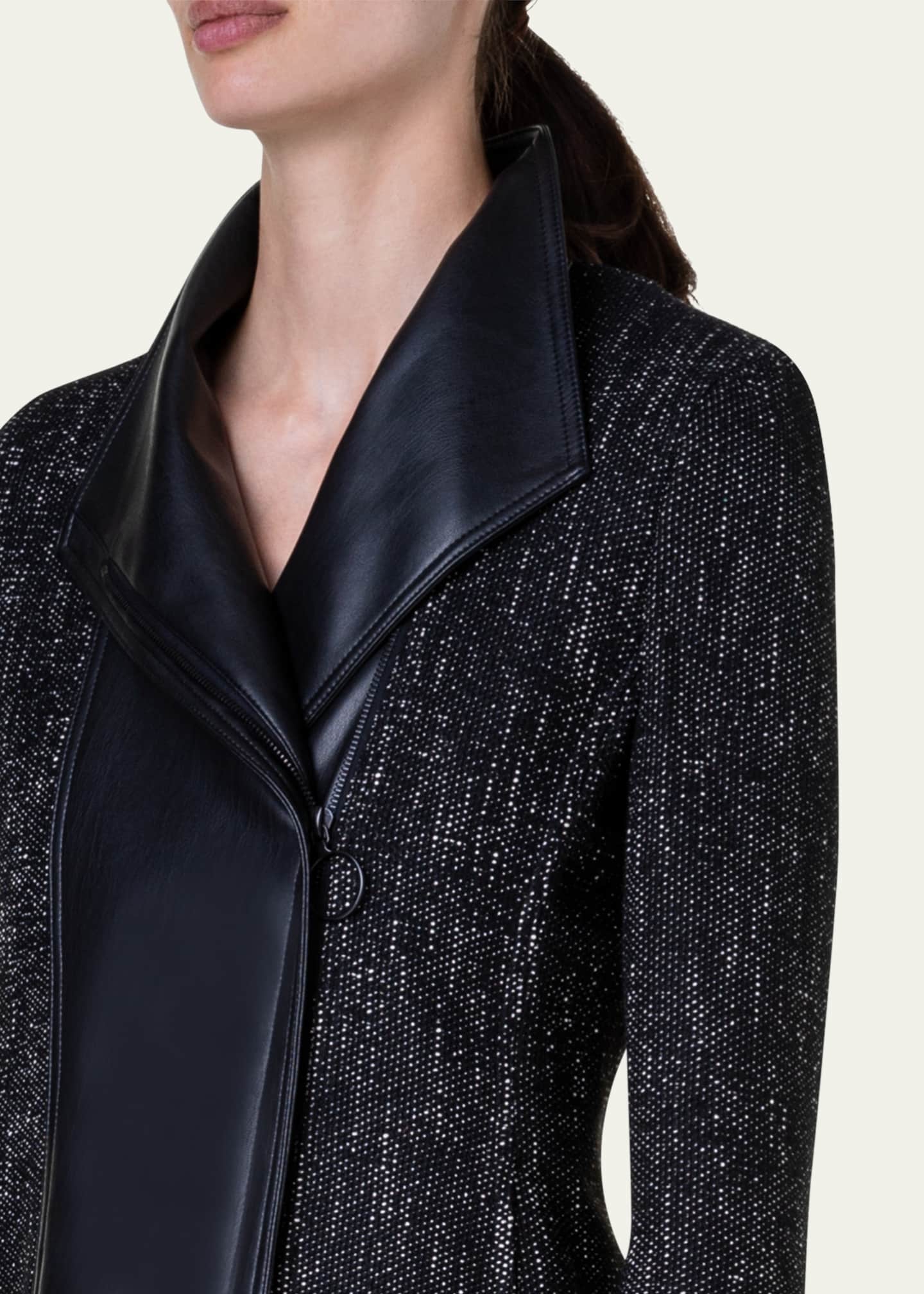 Akris punto leather jacket hotsell