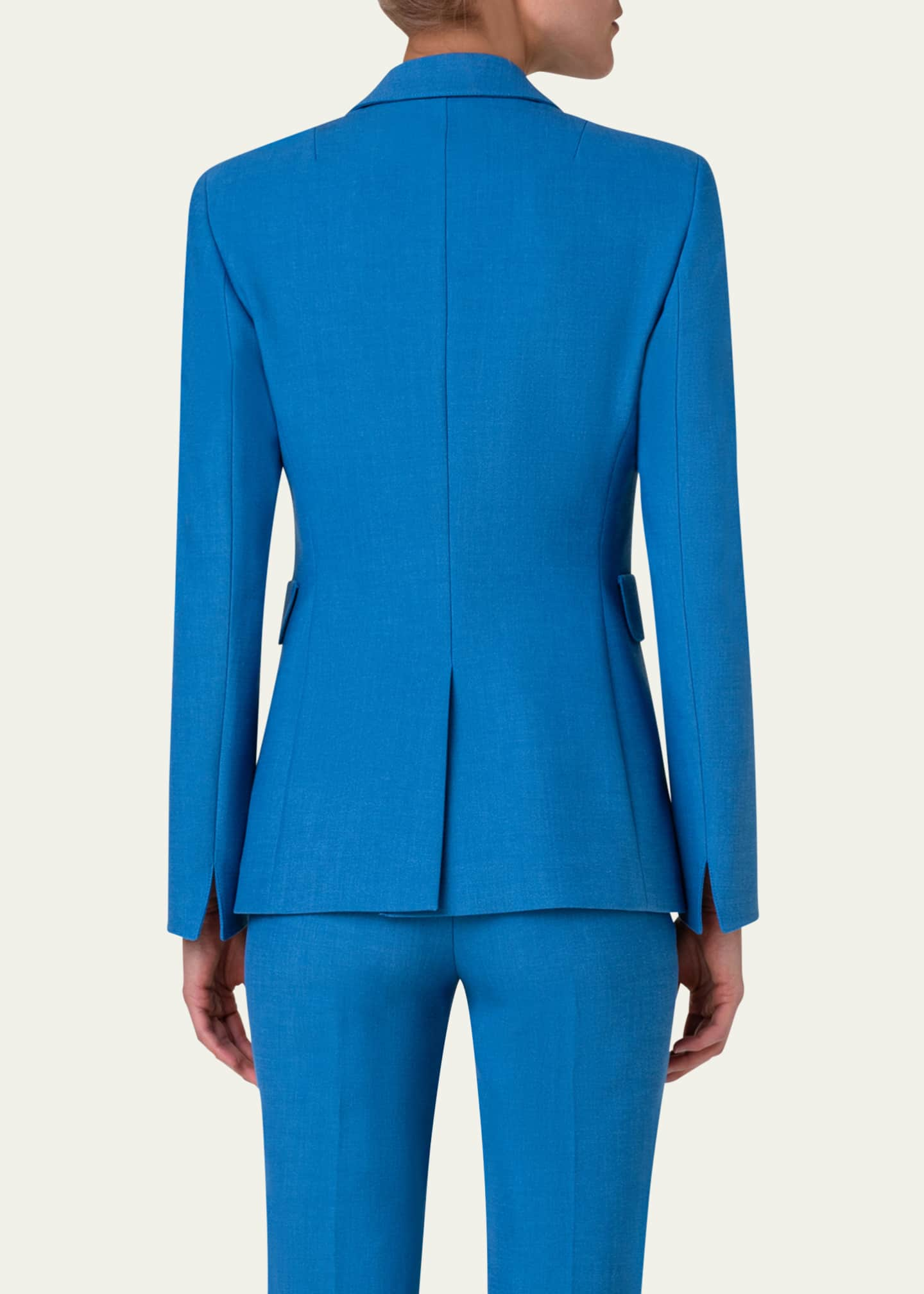 Akris punto One-Button Crepe Blazer - Bergdorf Goodman