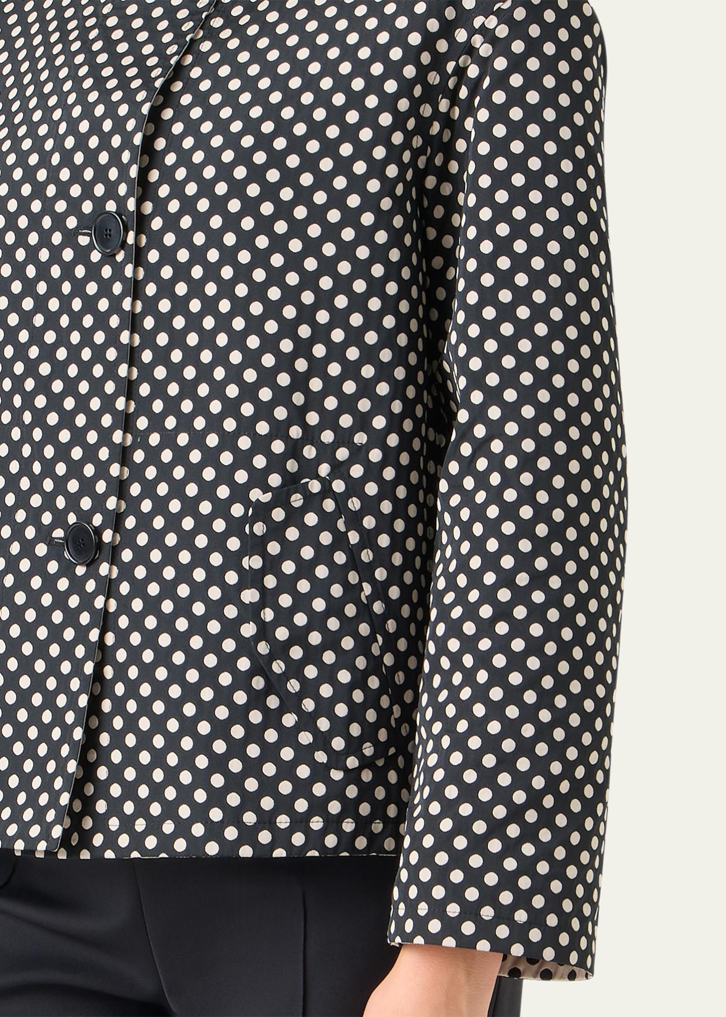 Akris punto Polka-Dot Single-Breasted Jacket - Bergdorf Goodman