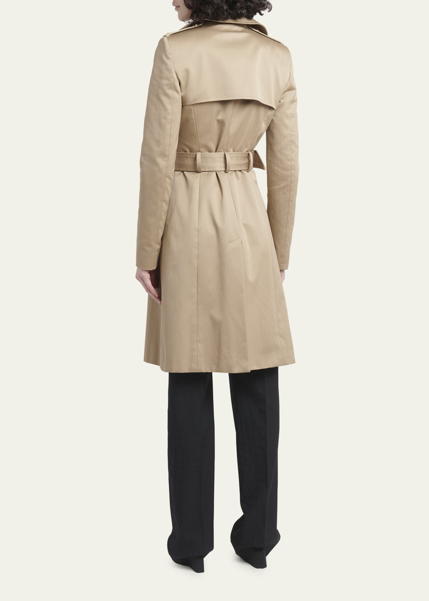 Versace Belted Cotton Gabardine Trench Coat Bergdorf Goodman