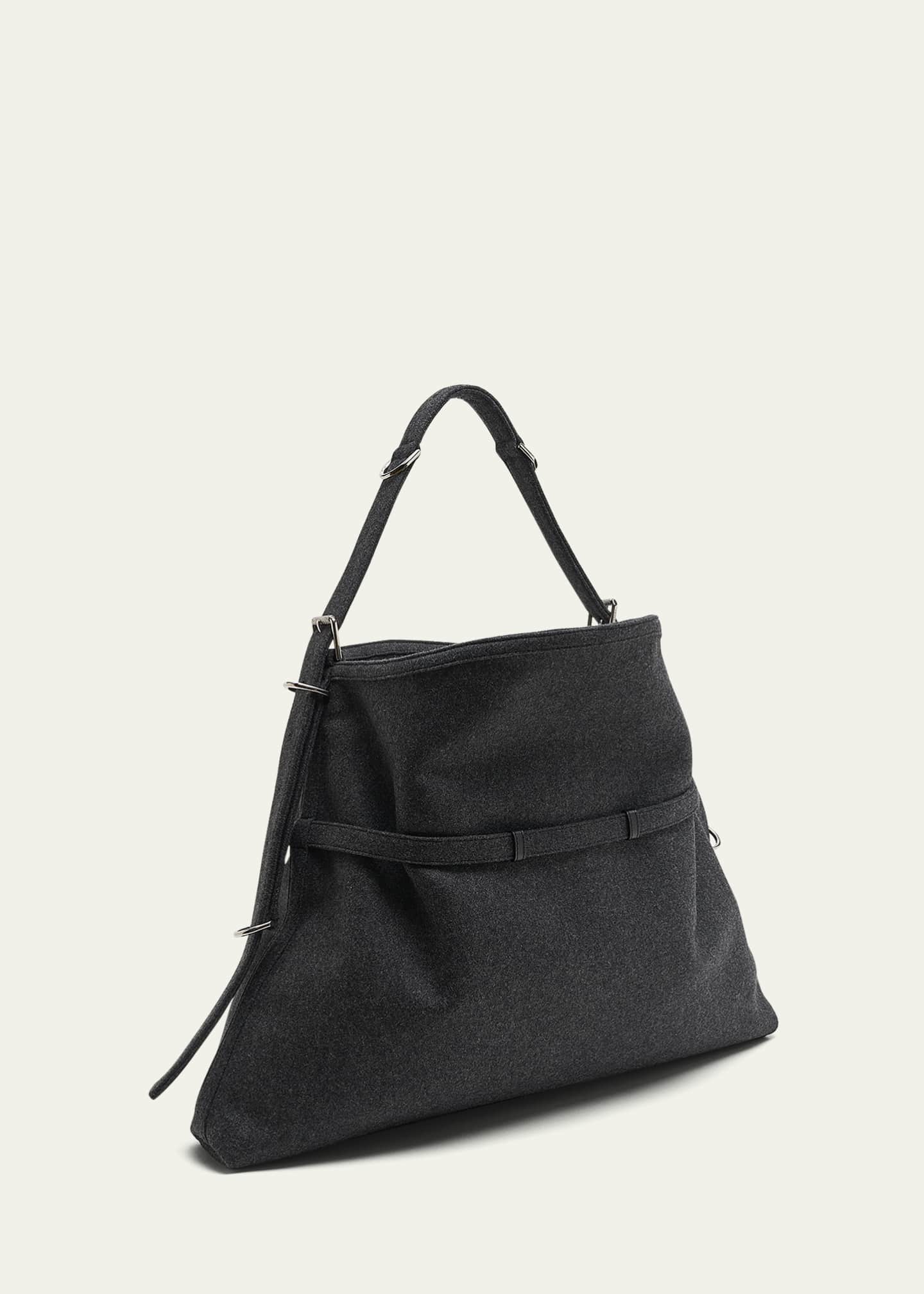 Givenchy Large Voyou Shoulder Bag in Leather, Nylon, and Wool ...