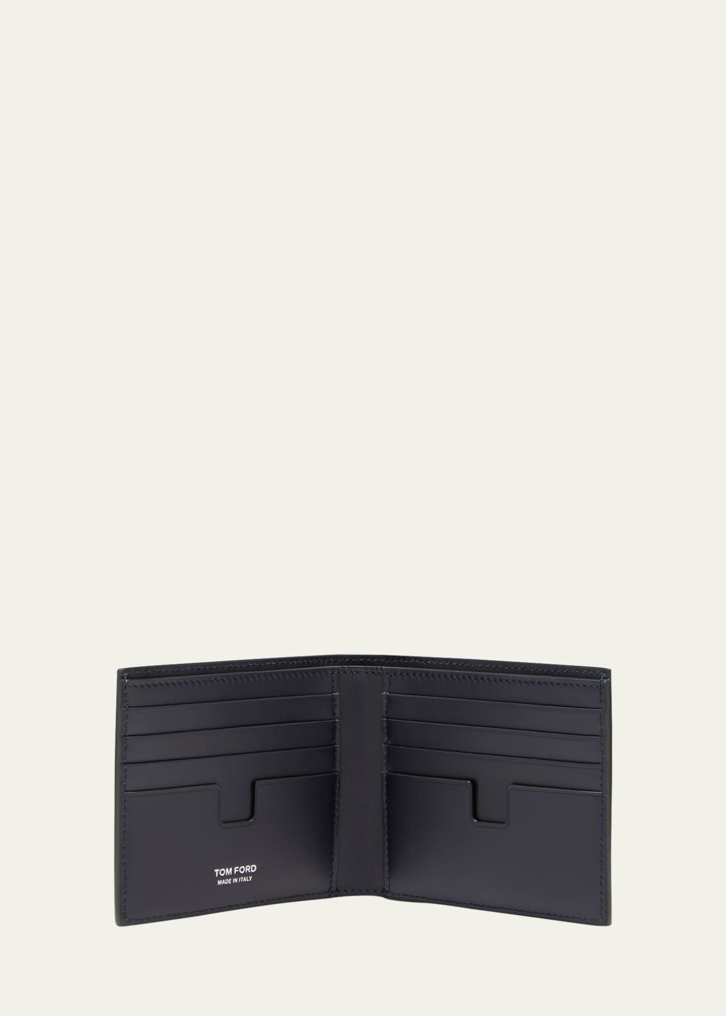 Tom Ford black croc-effect leather bi-fold wallet main image 1