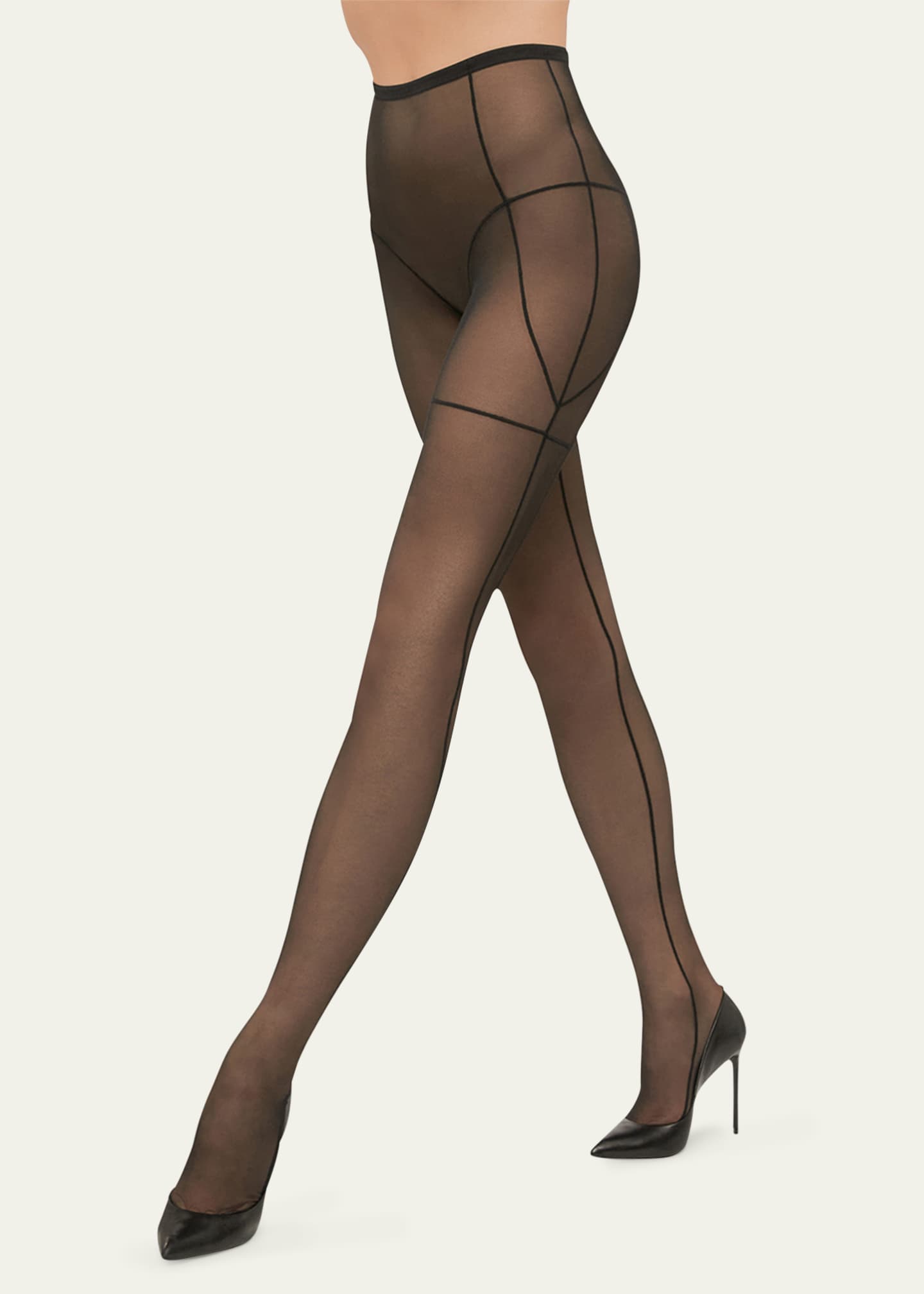 Wolford Geometric Stretch Tulle Tights - Bergdorf Goodman
