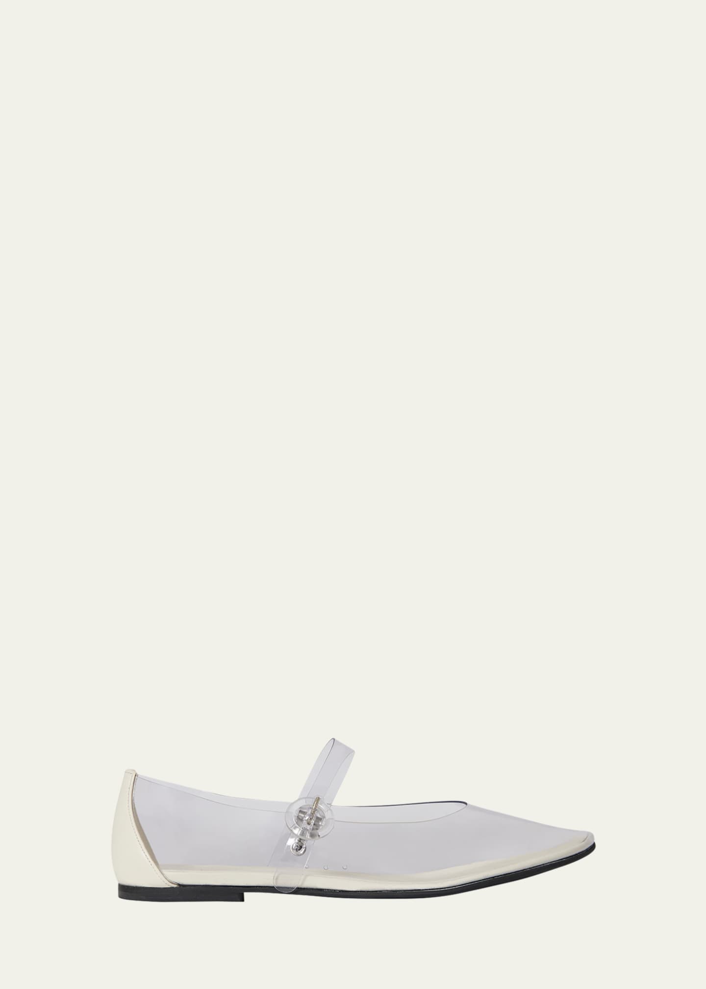 Clear ballet flats top