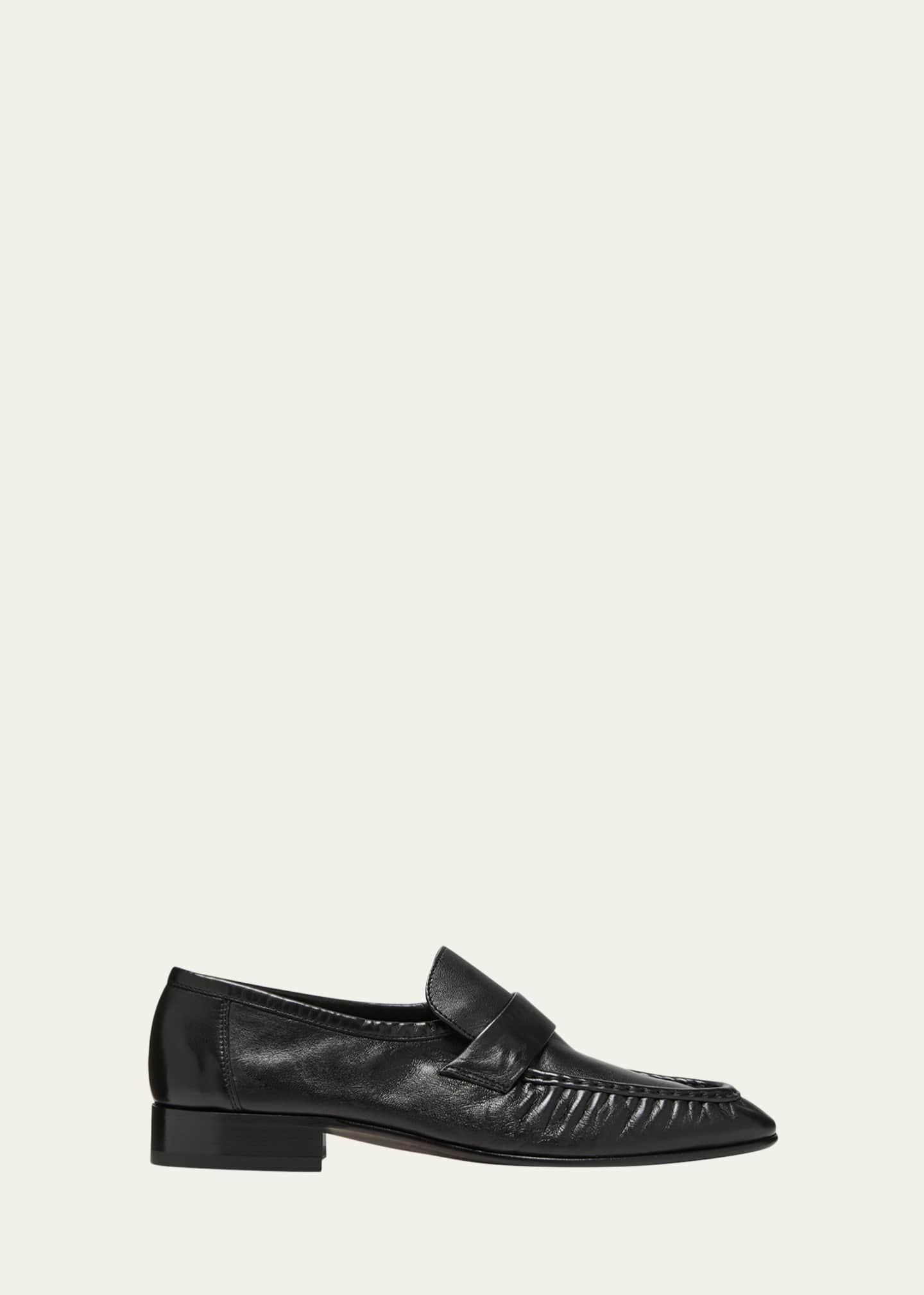 THE ROW Soft Leather Flat Loafers Image 1 of 5
