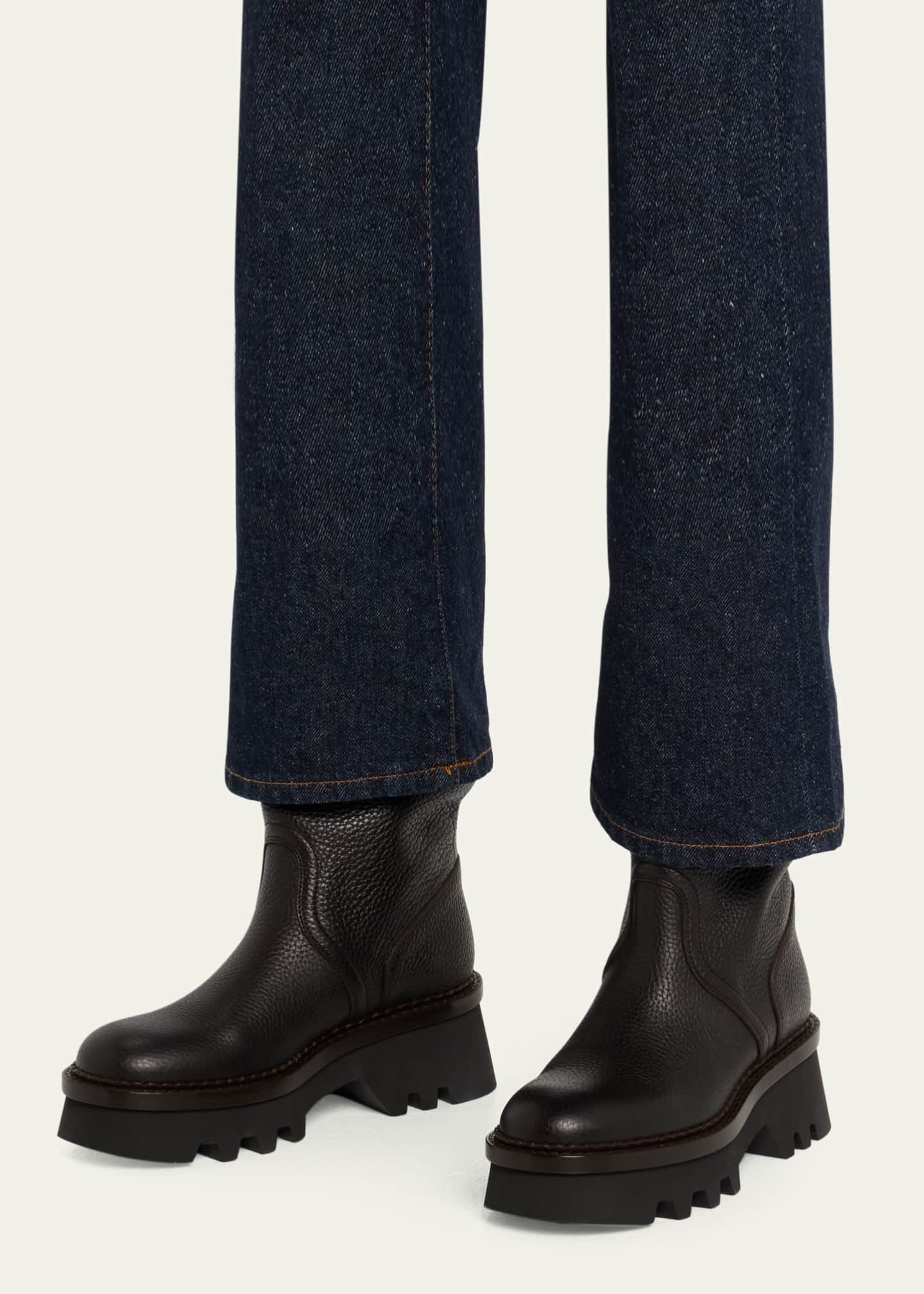 Chloe Owena Tall Leather Buckle Boots - Bergdorf Goodman
