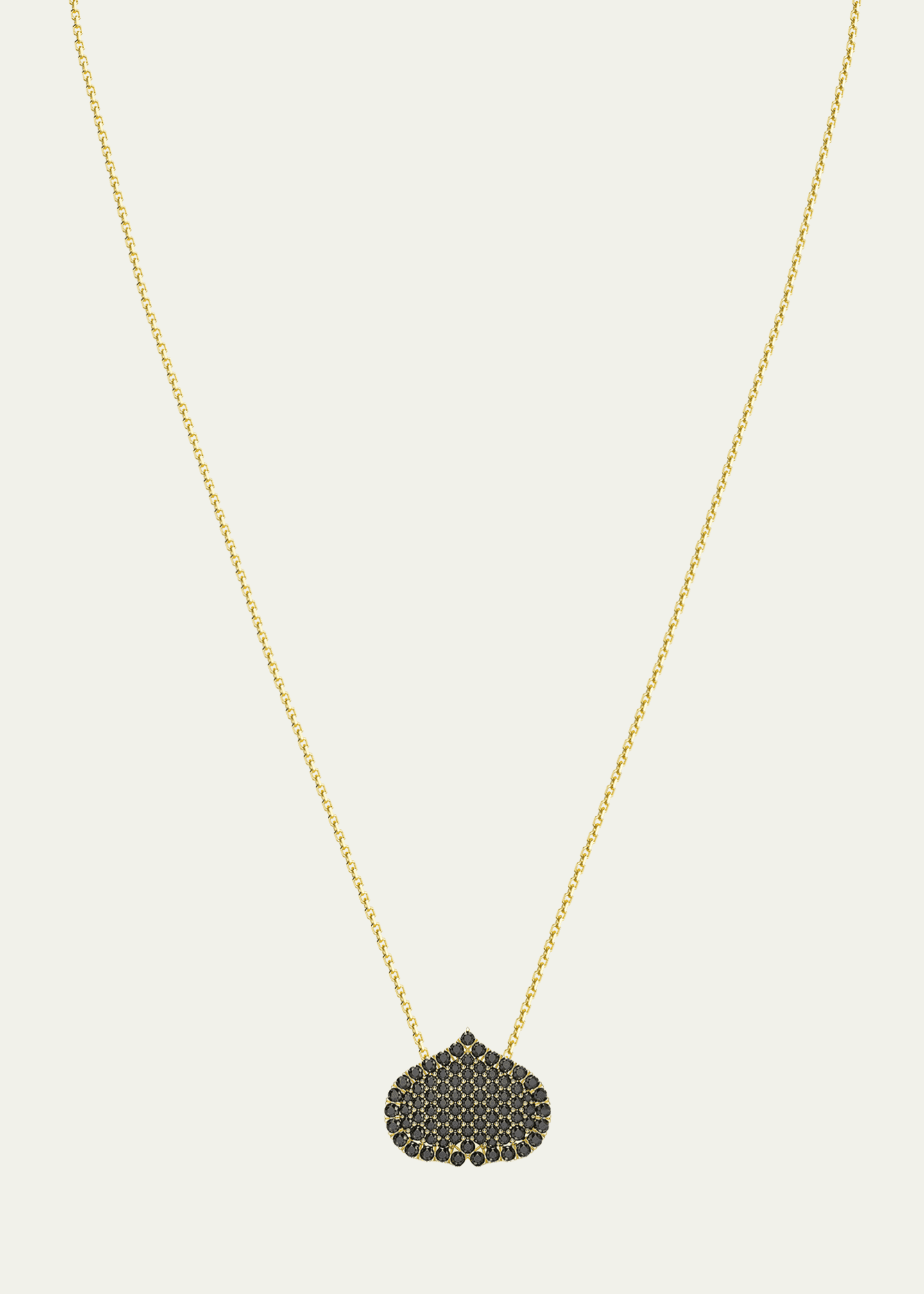 KAMAL Eye Adore Black Diamond Pave Pendant Necklace, 15mm Image 3 of 3
