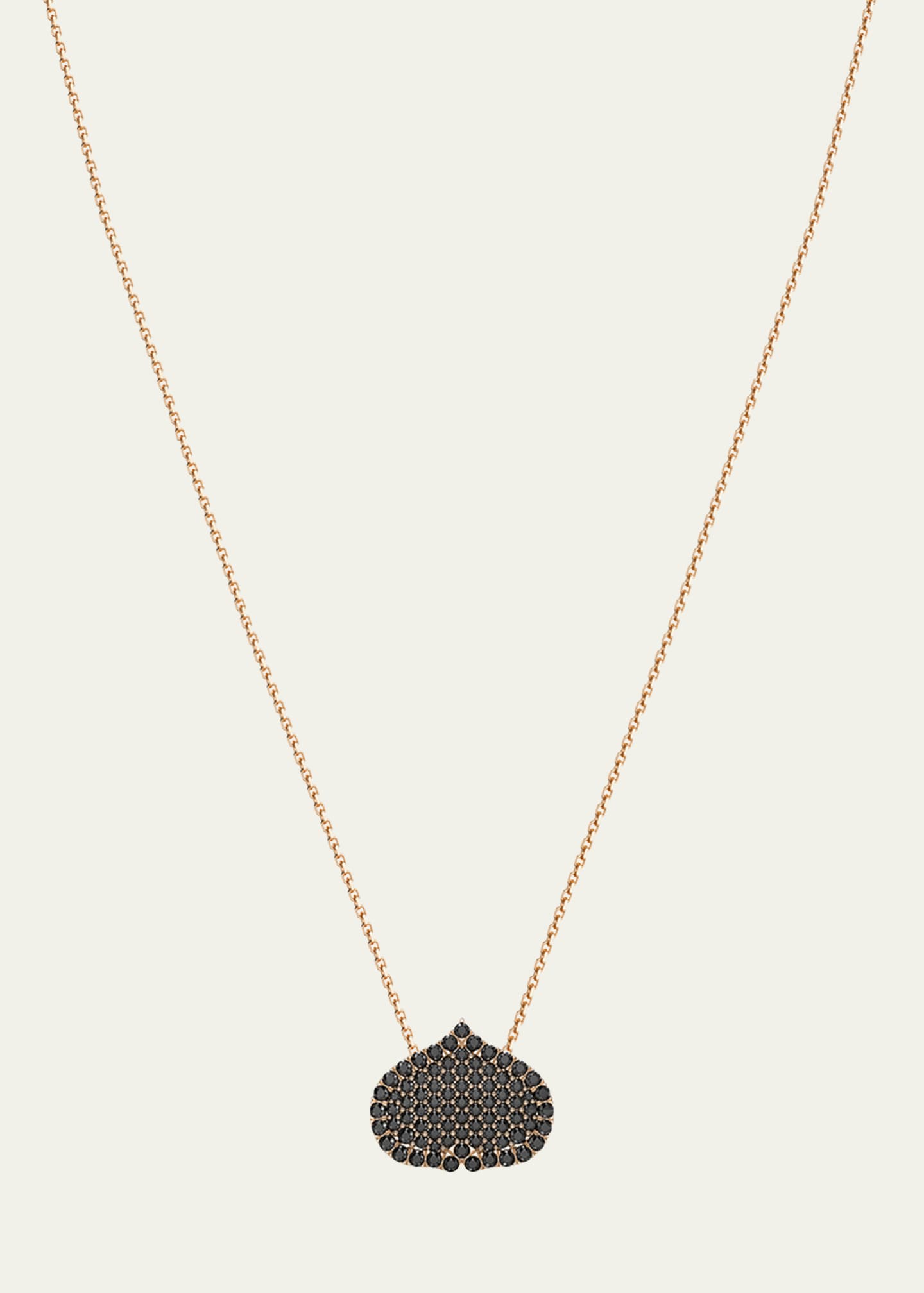 KAMAL Eye Adore Black Diamond Pave Pendant Necklace, 15mm Image 1 of 2
