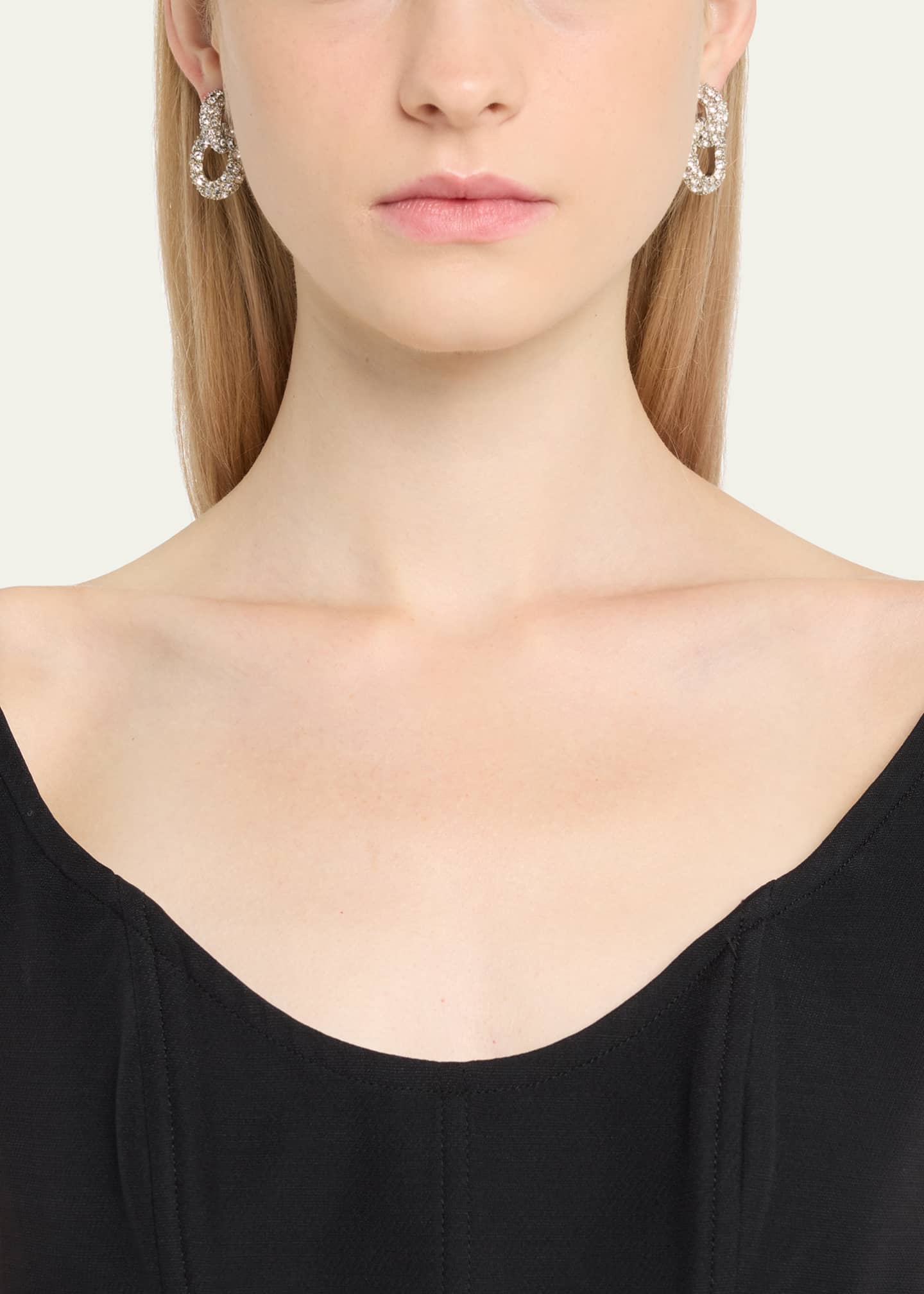 Oscar de la renta crystal drop earrings on sale