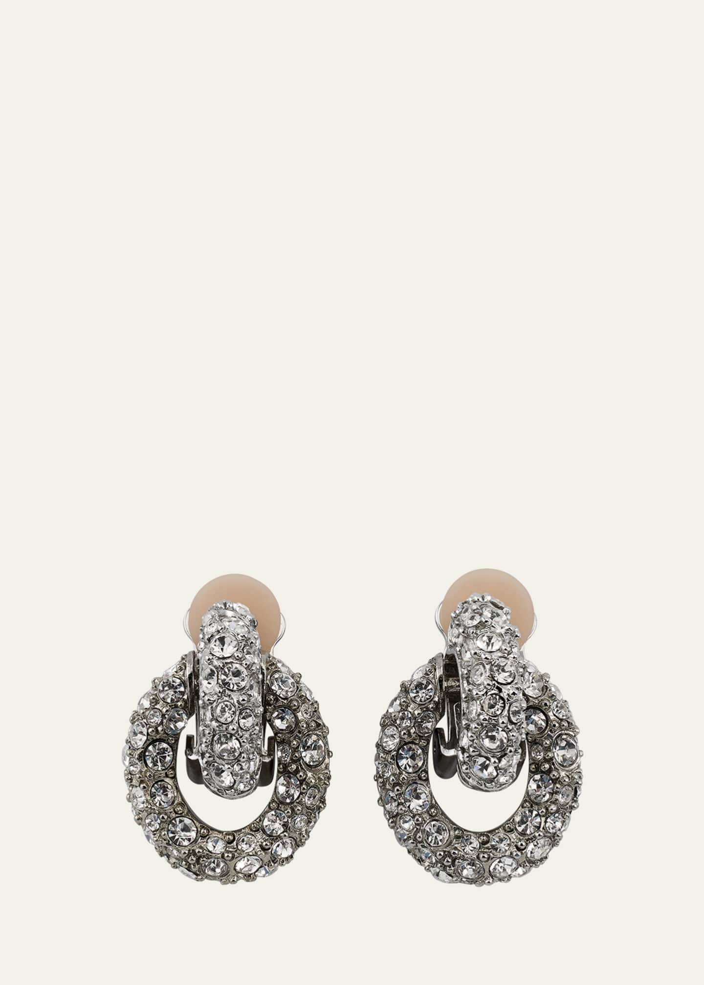 Oscar de la renta crystal drop earrings new arrivals