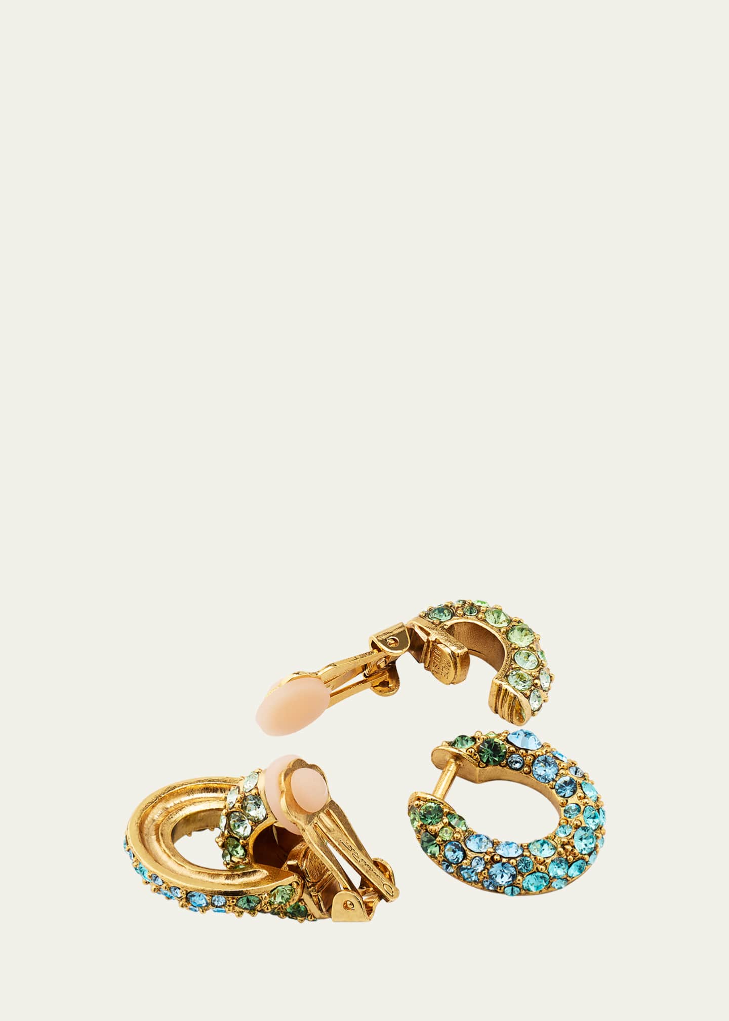 Oscar de la Renta Box hoop earrings - Gold