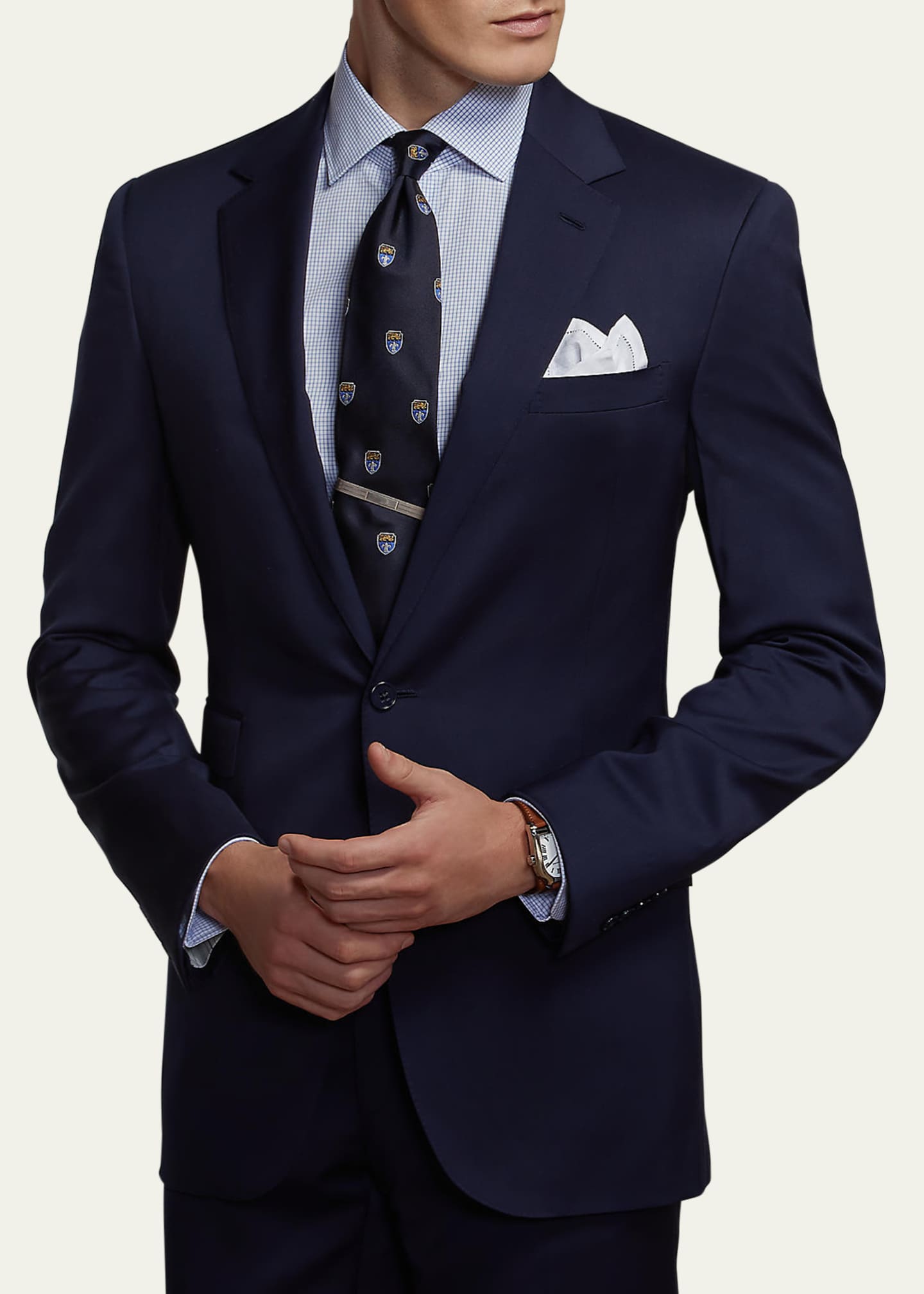 Ralph Lauren Purple Label Men's Gregory Hand-Tailored Wool Serge Suit Image 4 of 6