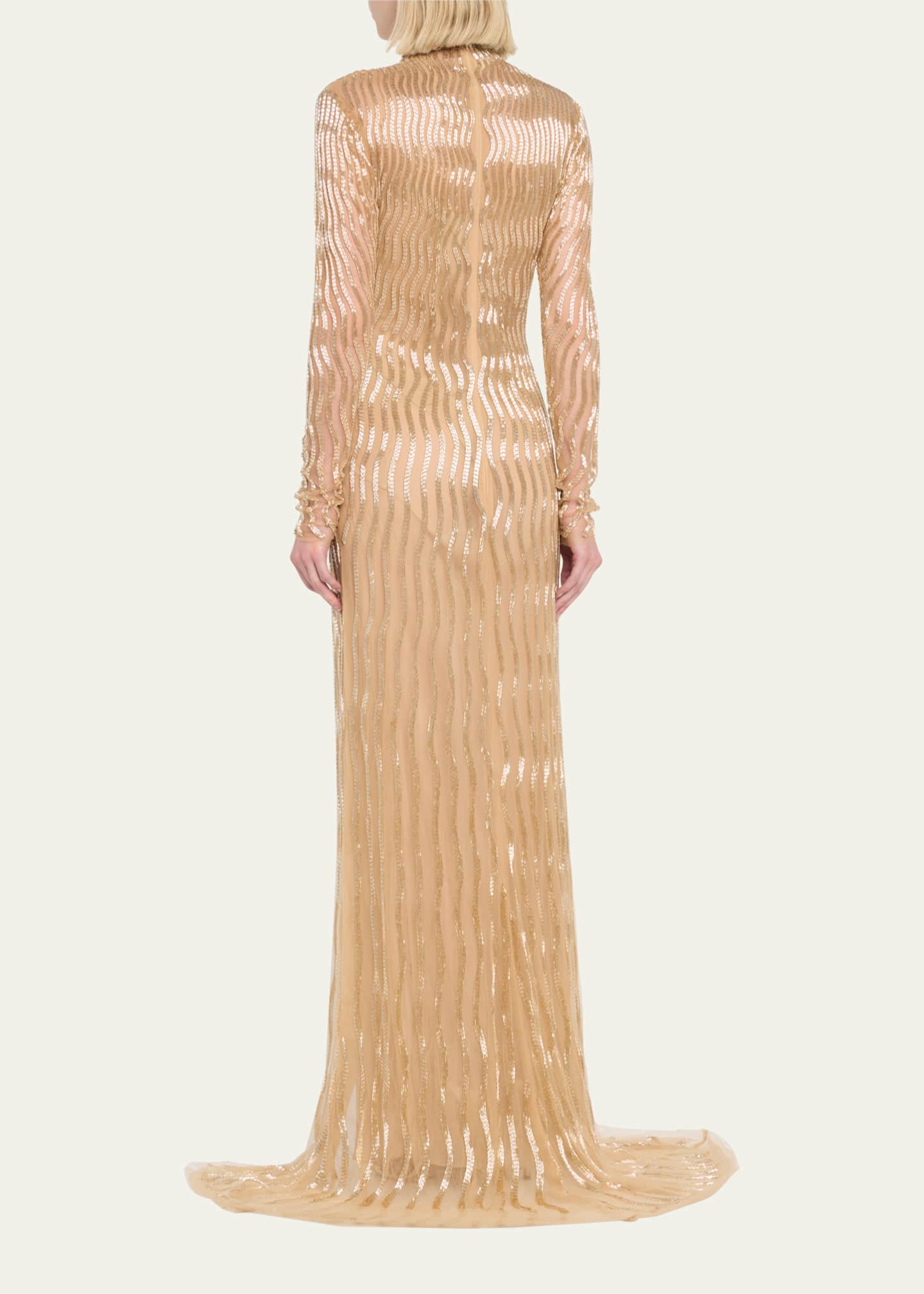 Embellished tulle deals gown
