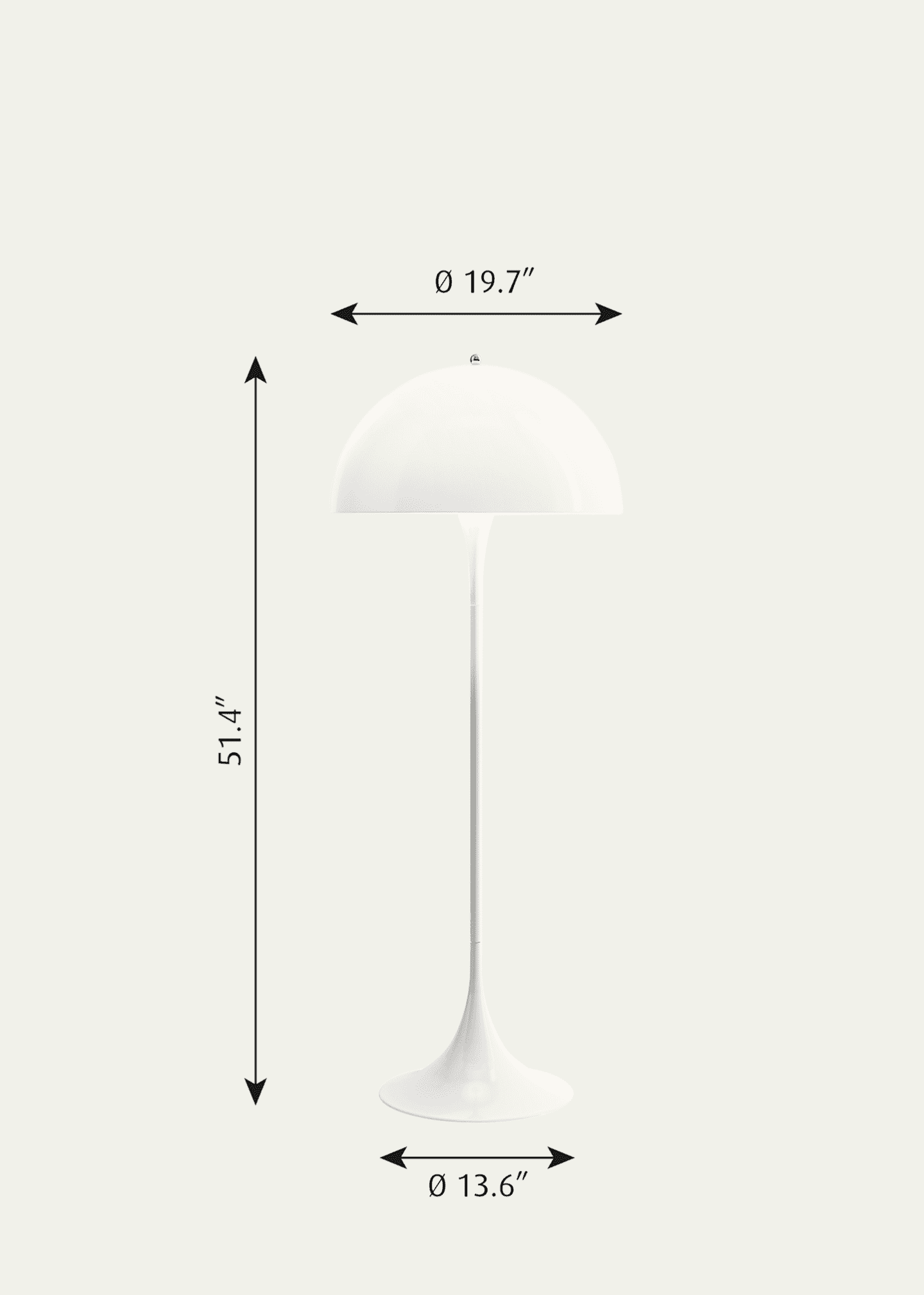 Louis Poulsen Panthella Acrylic Floor Lamp, 54" Image 2 of 5
