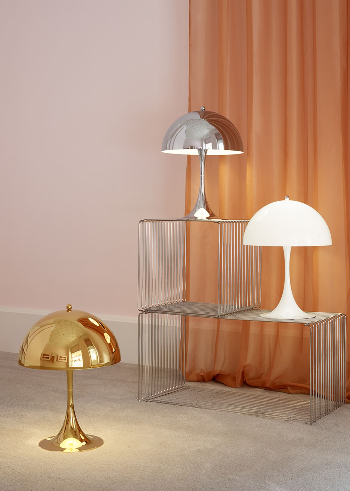 Louis Poulsen Panthella 320 Table Lamp, High Luster Chrome-Plated Image 5 of 5