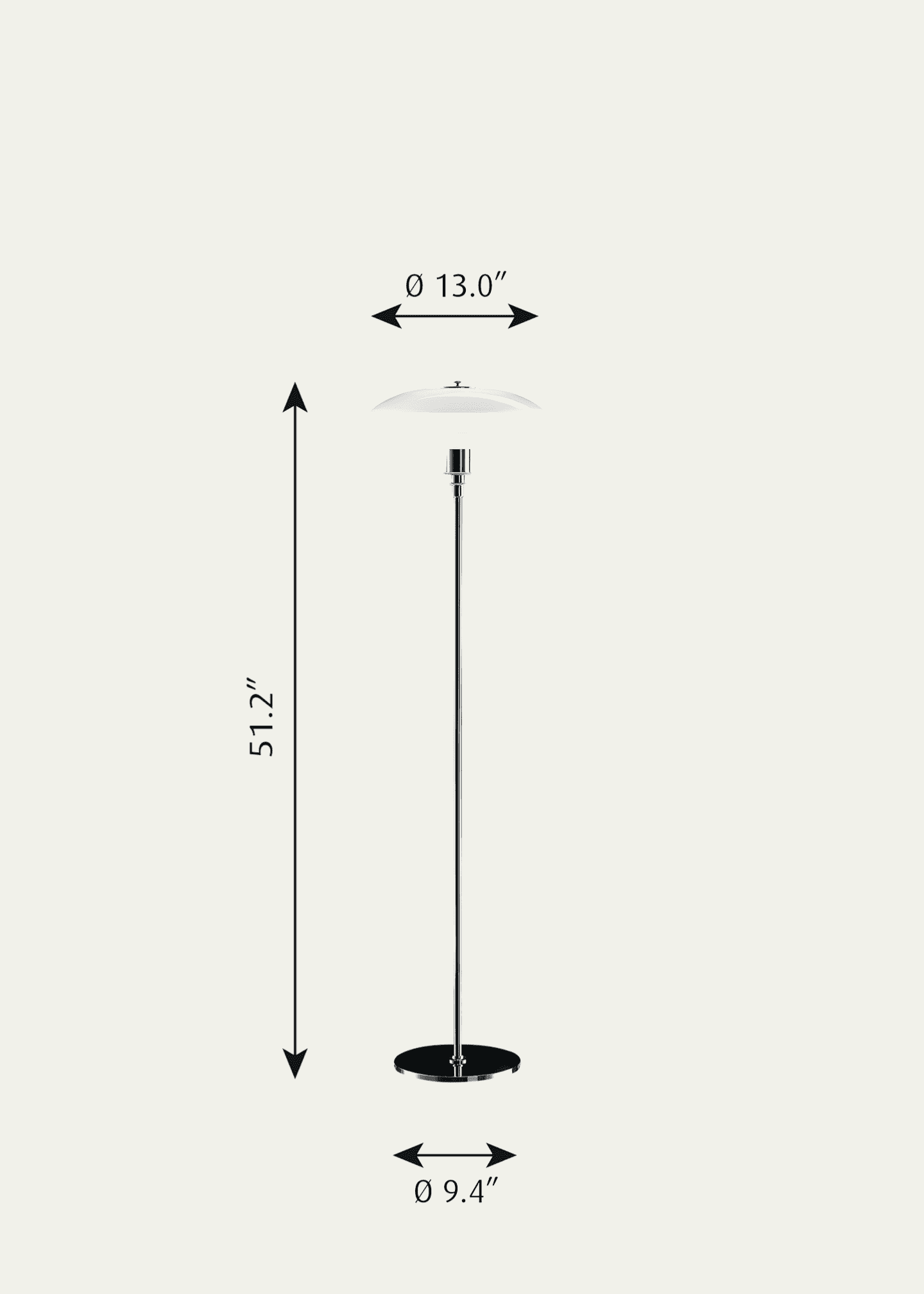 Louis Poulsen PH 3-2 High Lustre Chrome-Plated Floor Lamp Image 2 of 5
