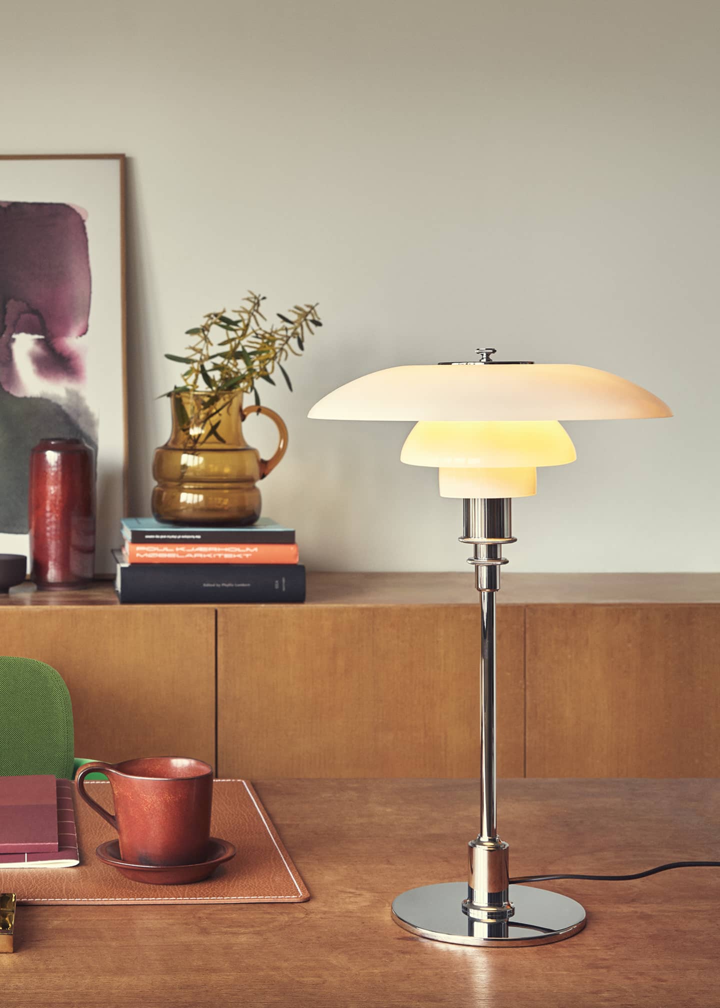 Louis Poulsen PH 3-2 High Lustre Chrome-Plated Glass Table Lamp Image 3 of 4