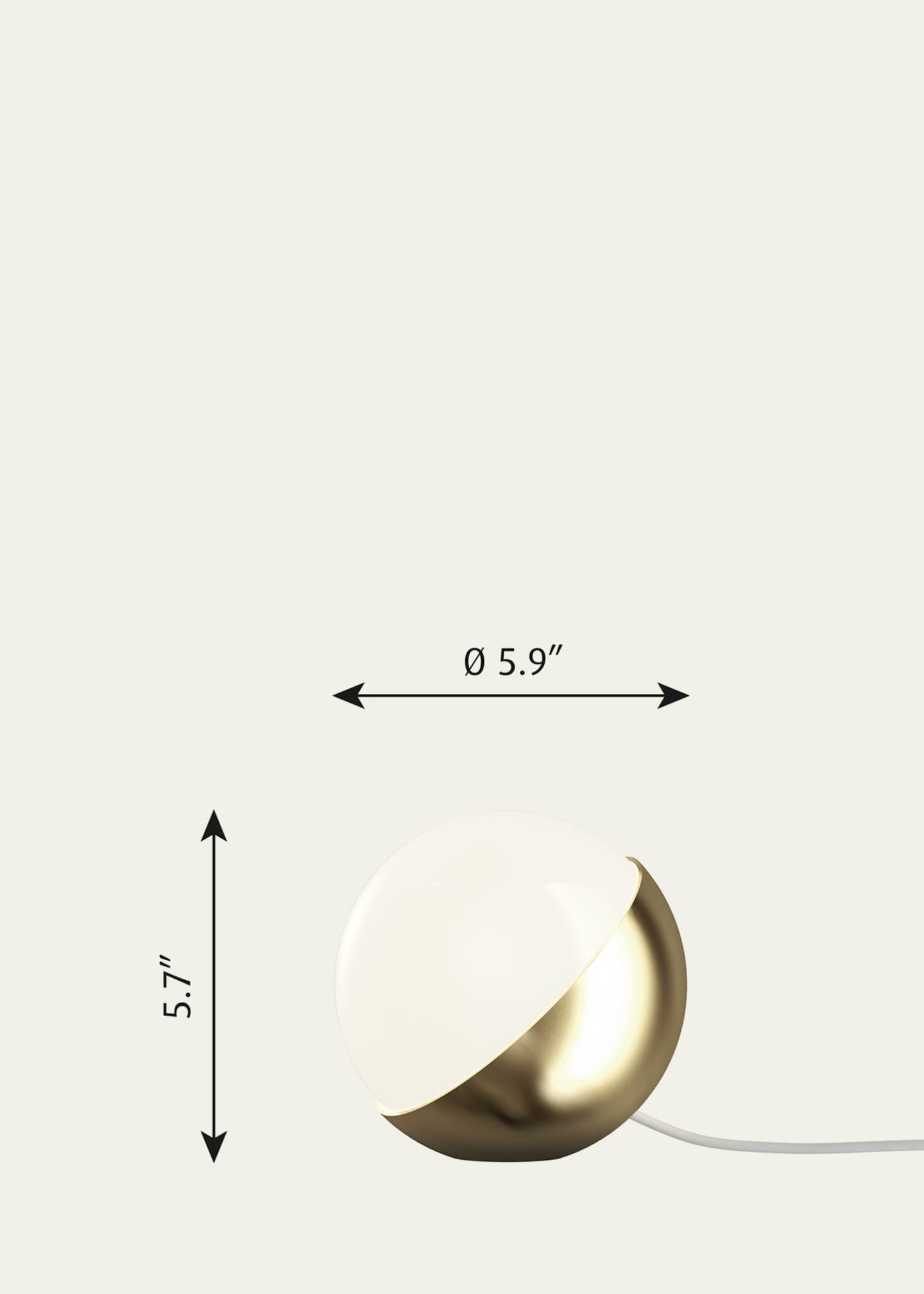 Louis Poulsen VL Studio Brass Table/Floor Lamp, 5.9" Round Image 3 of 5