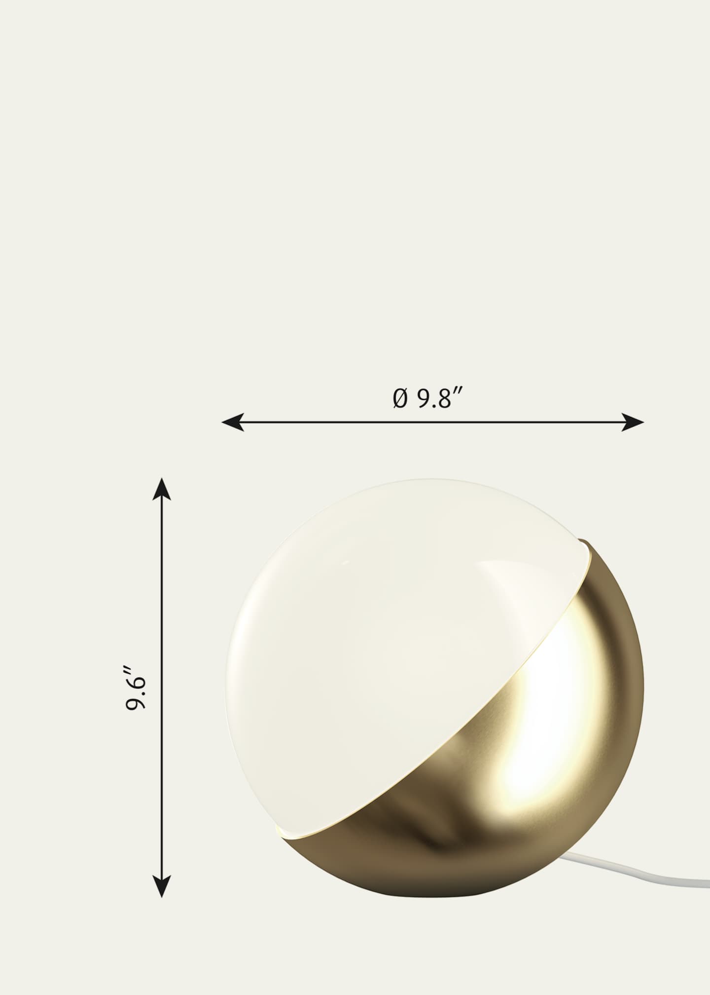 Louis Poulsen VL Studio Brass Table/Floor Lamp, 9.8" Round Image 2 of 4