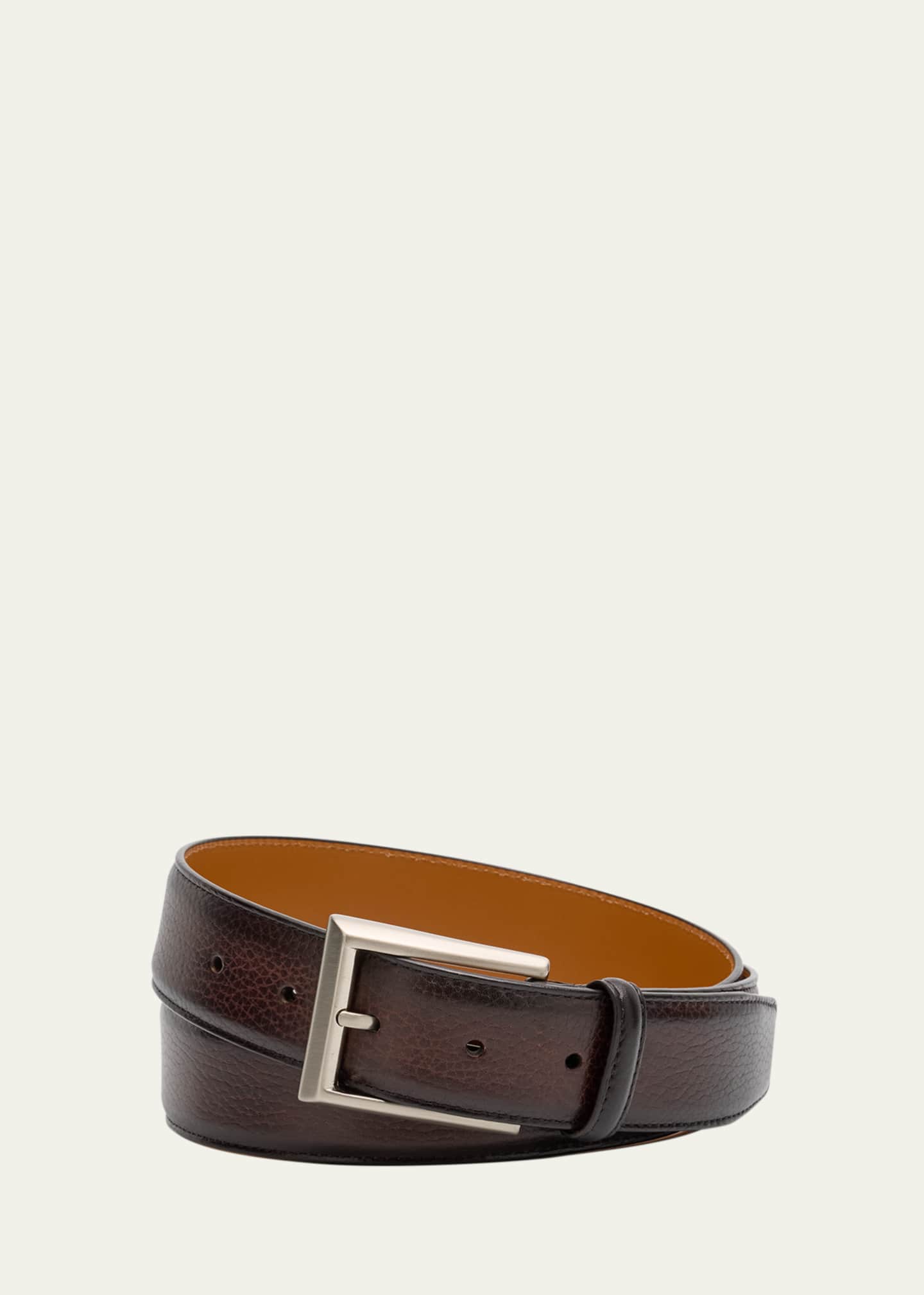 Magnanni Men's Rocas Pebbled Leather Belt Image 1 of 3