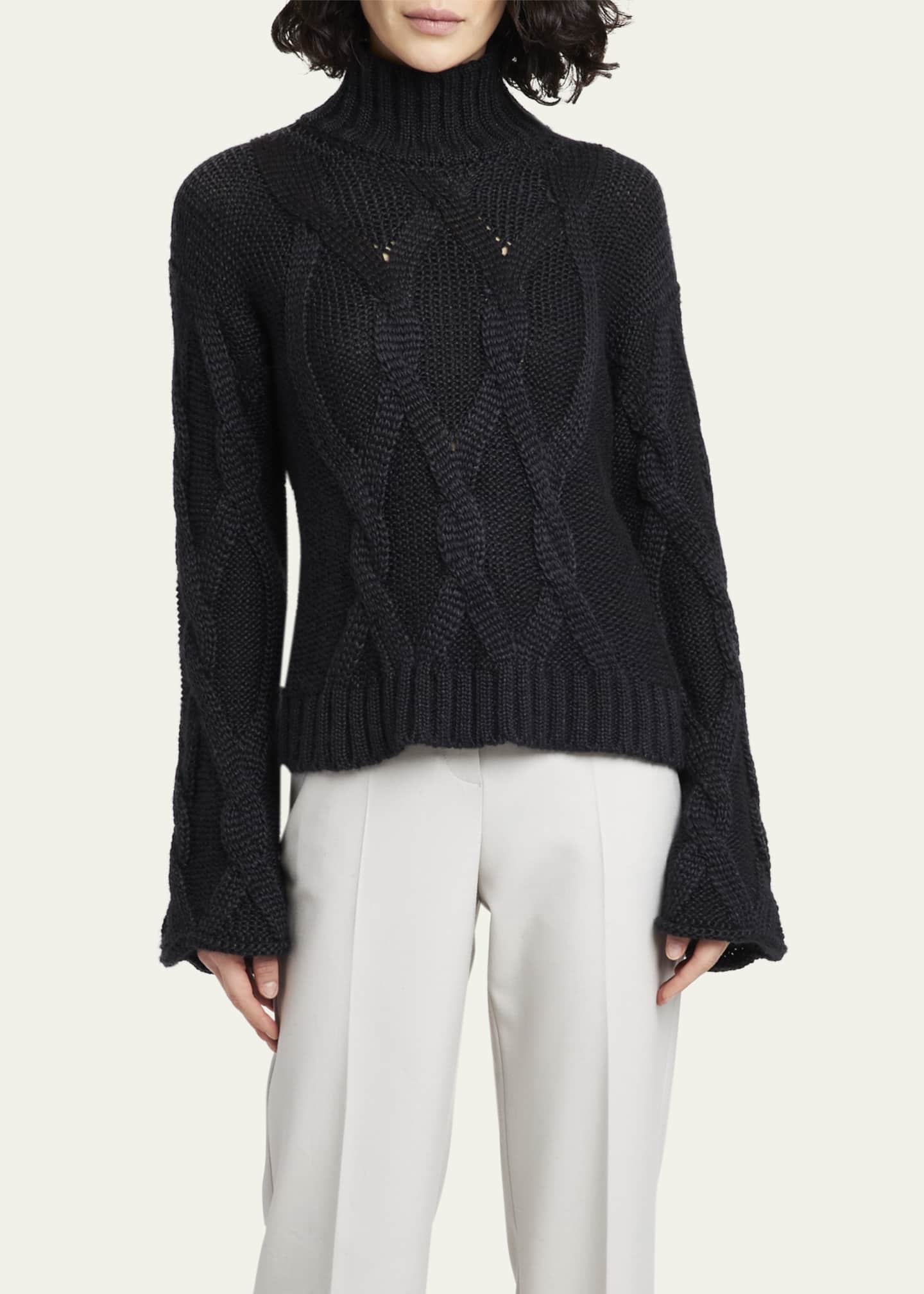 Agnona Cashmere-Blend Macro Cable-Knit Sweater - Bergdorf Goodman