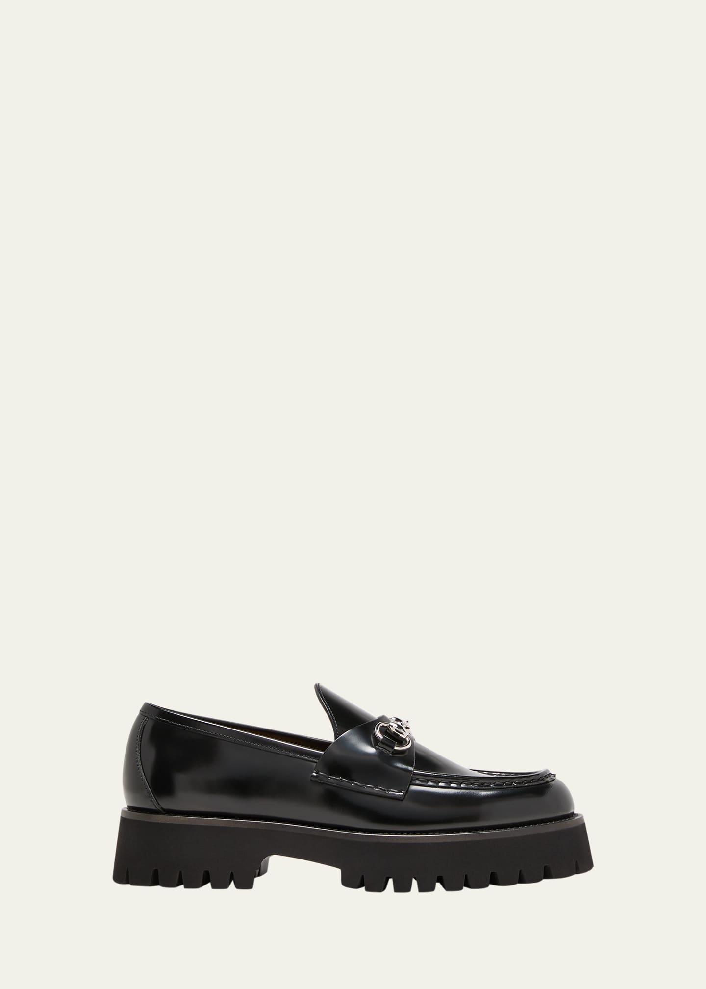 Gucci Sylke Leather Bit Loafers Image 1 of 5