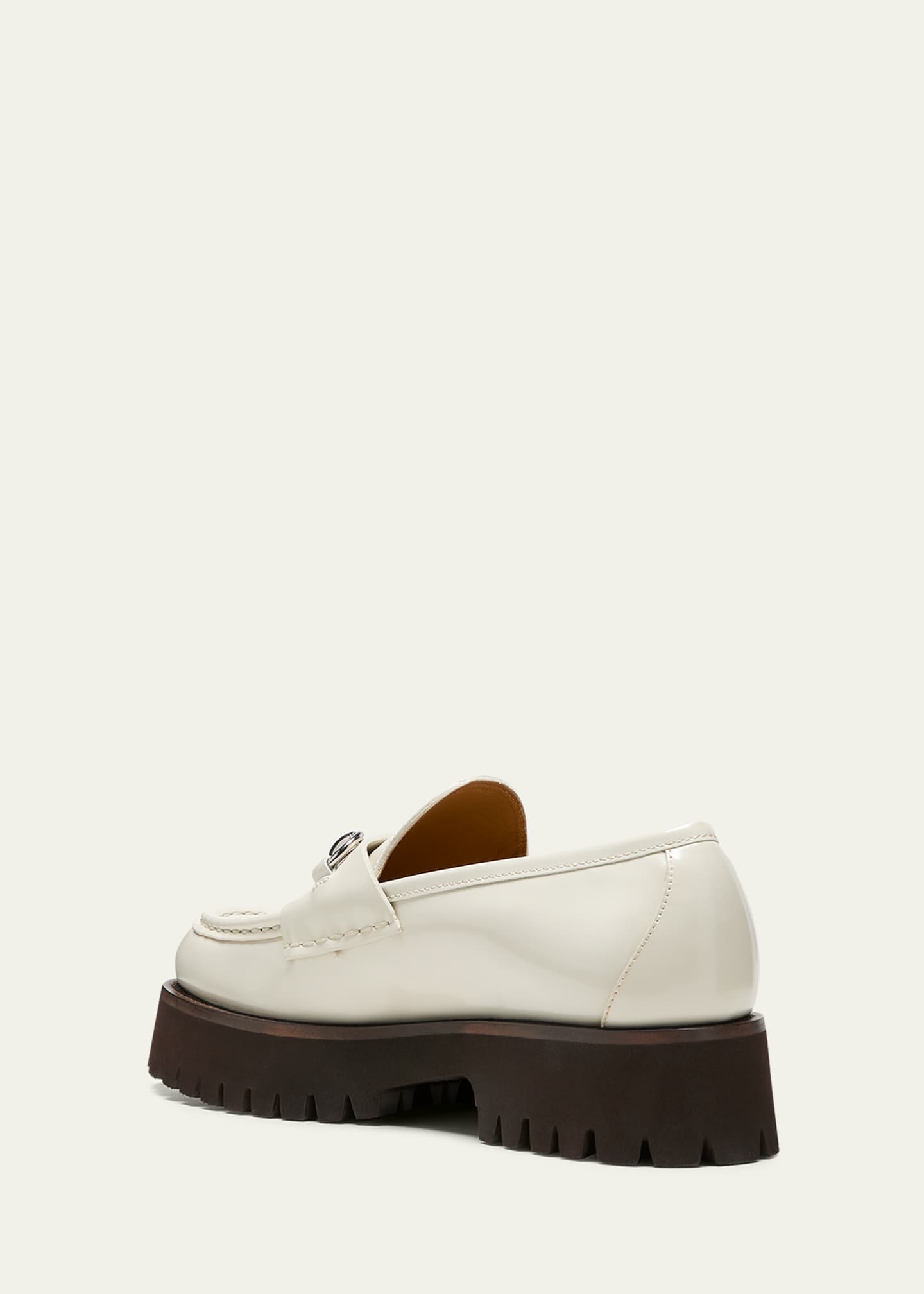 Gucci Sylke Leather Bit Loafers Image 4 of 5